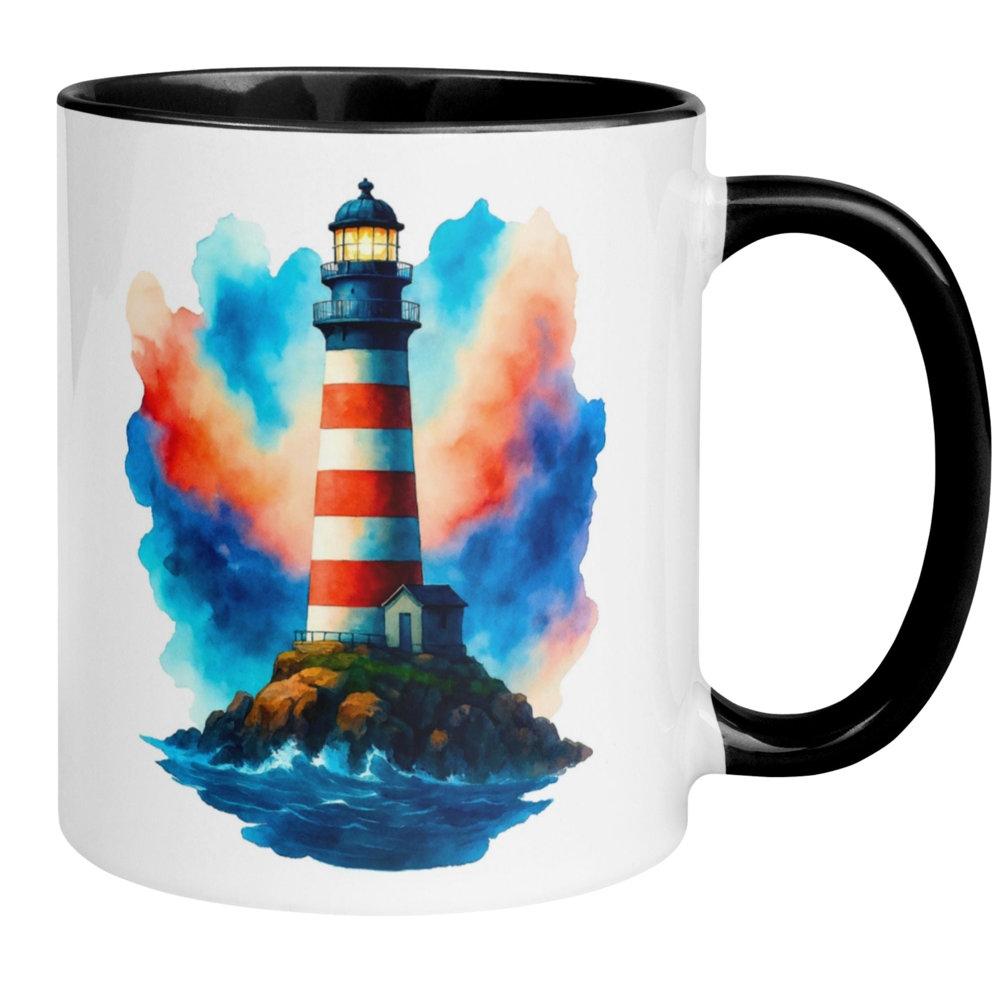 Momentals® Tasse Liebe | Leuchtturm & Herz | Du bringst mich immer wieder nach Hause