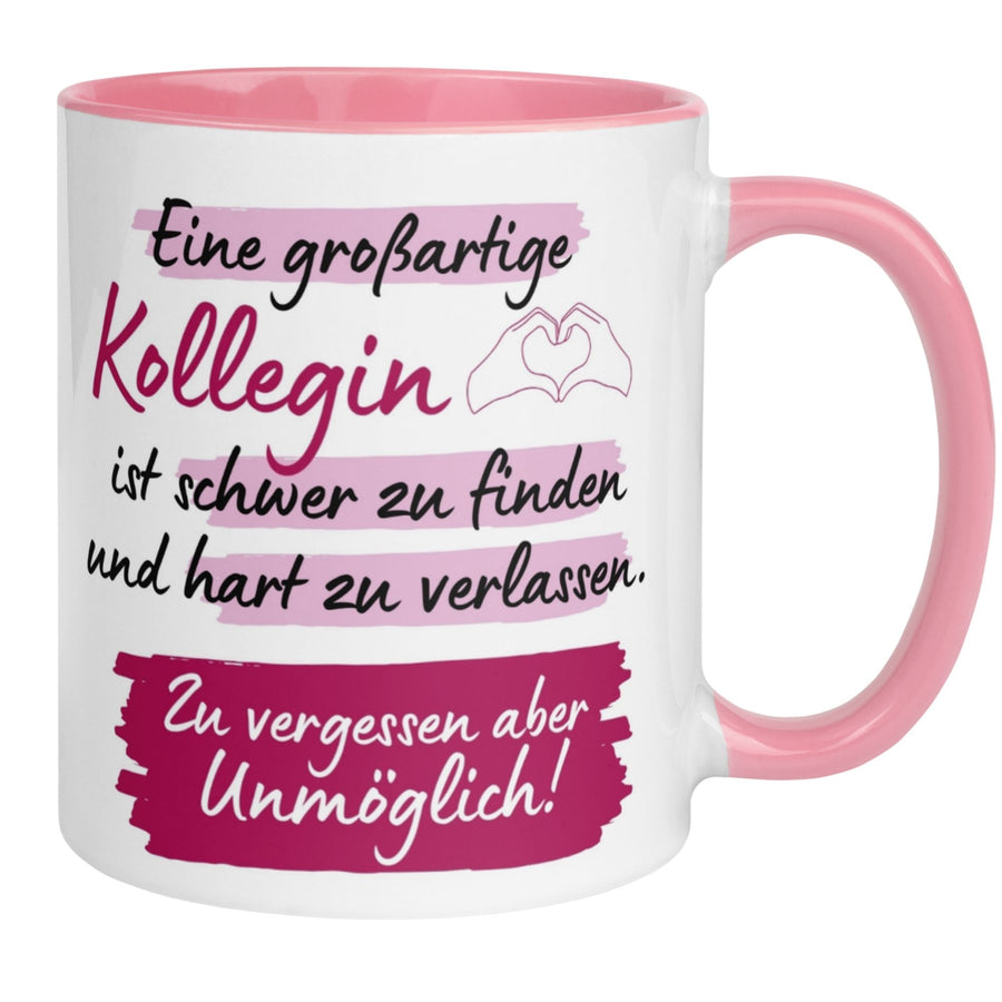 Tasse Kollegin | Herz & Spruch | Ein großartige Kollegin ist unmöglich zu vergessen