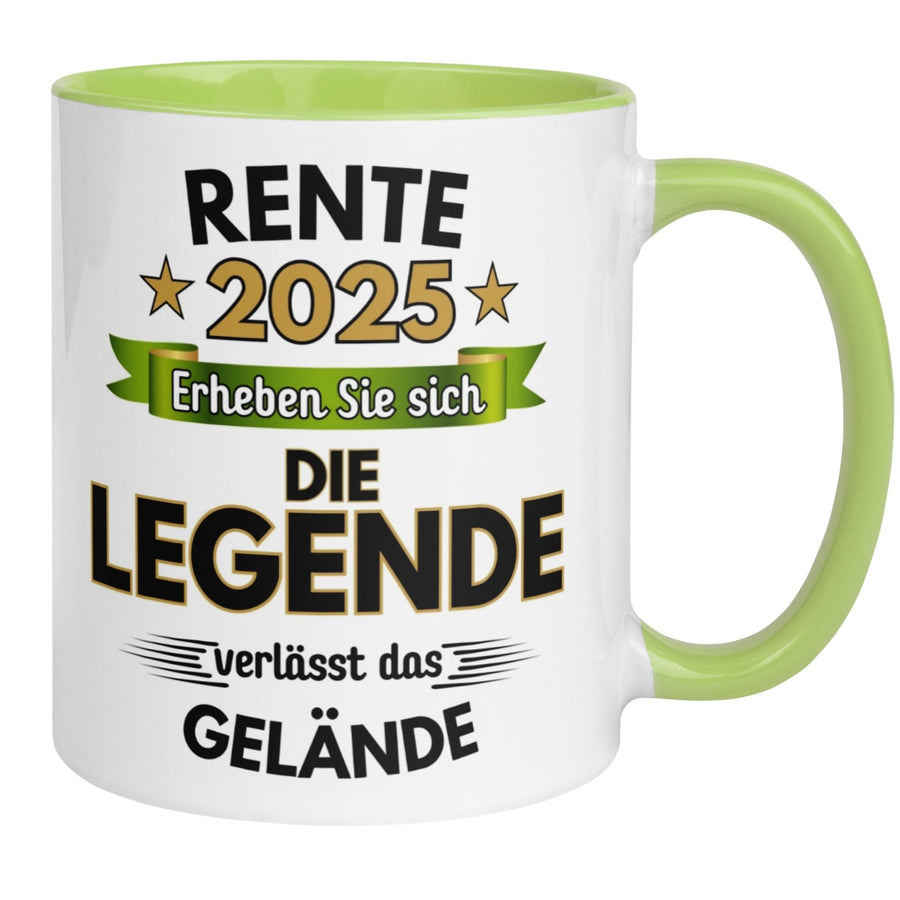 Tasse Rente | Pension & Renteneintritt | Rente 2025 - Die Legende verlässt das Gelände