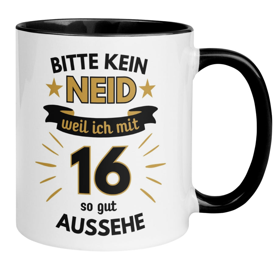 Tasse 16. Geburtstag Mann – „Bitte kein Neid“ – Geschenk zum Geburtstag für Männer