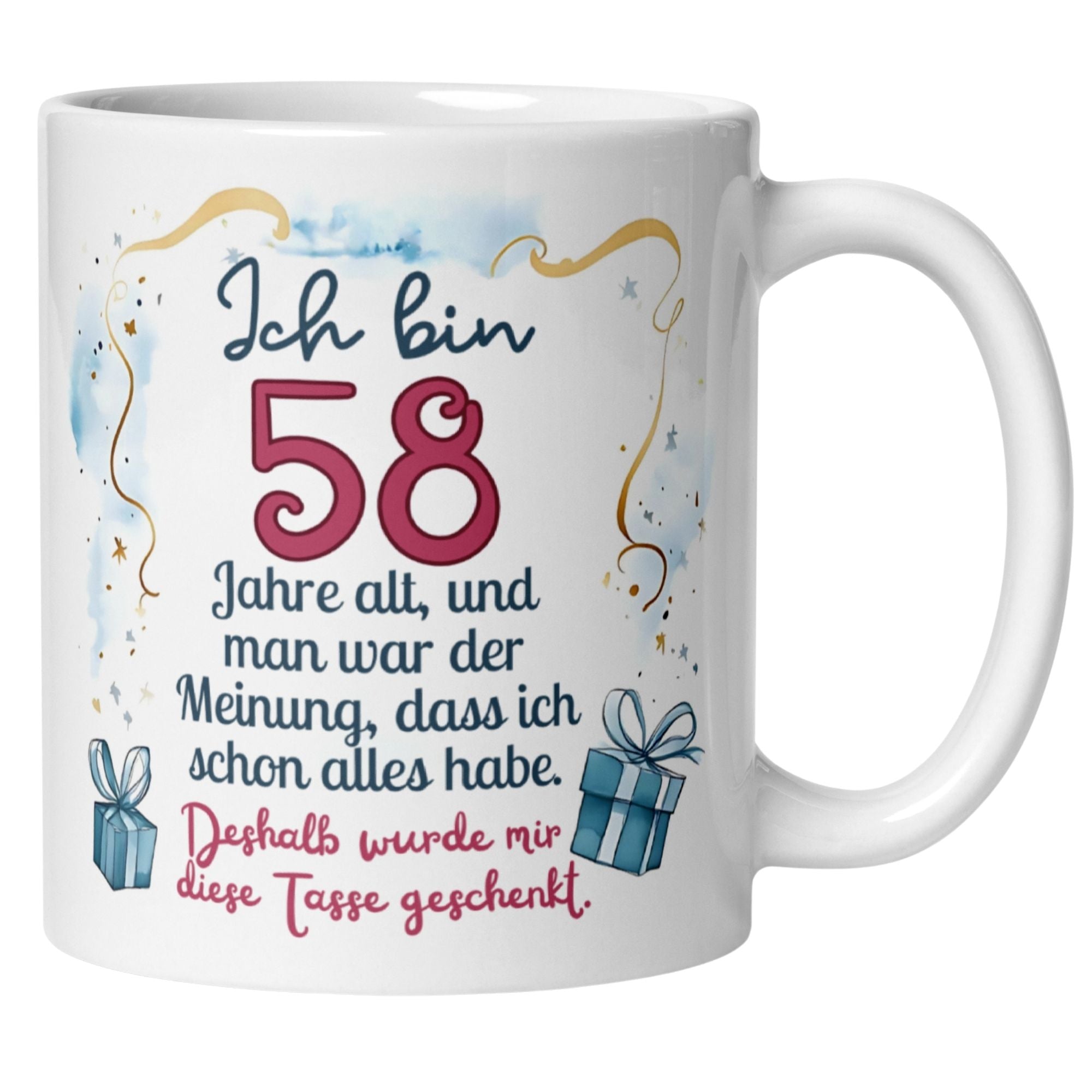 Momentals® Tasse 58. Geburtstag | Humorvoll & Spruch | Man war der Meinung ich hab schon alles • Momentals