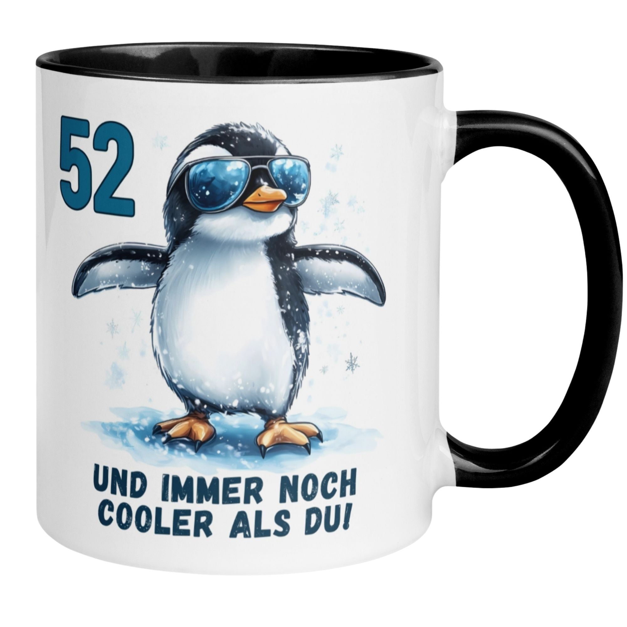 Momentals® Tasse 52. Geburtstag | Pinguin & Spruch | 52 und immer noch cooler als du