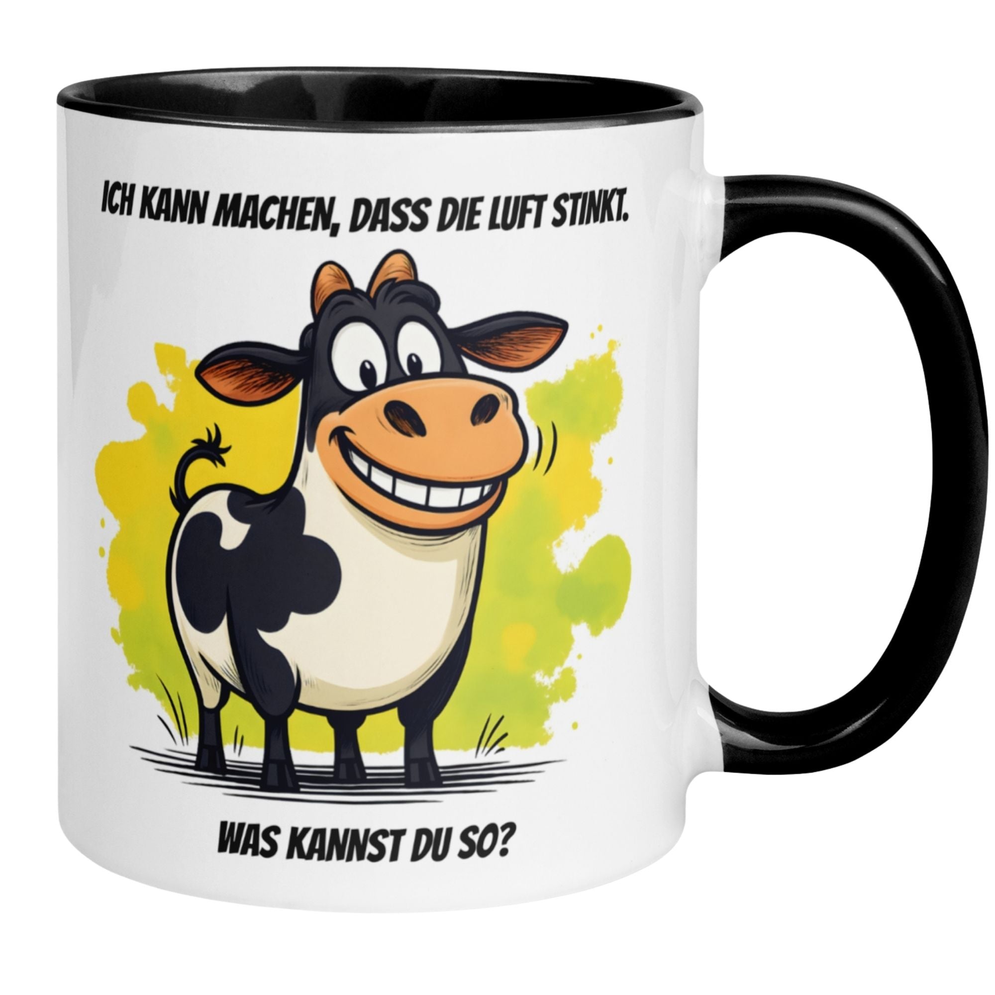 Tasse Kuh – „Ich kann machen dass die Luft stinkt“ – lustiges Geschenk für Landwirt