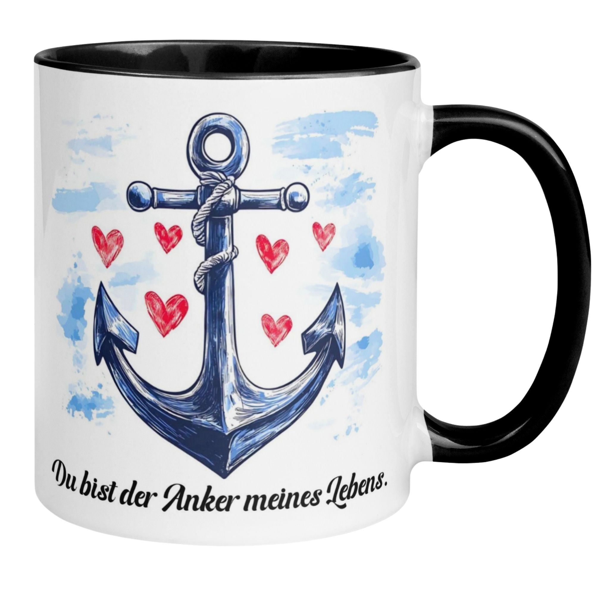 Momentals® Tasse Liebe | Anker & Herz | Du bist der Anker meines Lebens