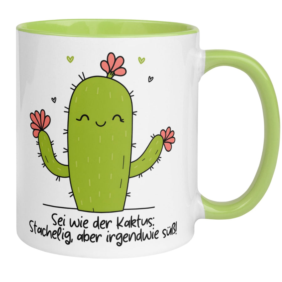Kaktus Tasse mit Spruch | Sei wie der Kaktus - Stachelig aber irgendwie süß