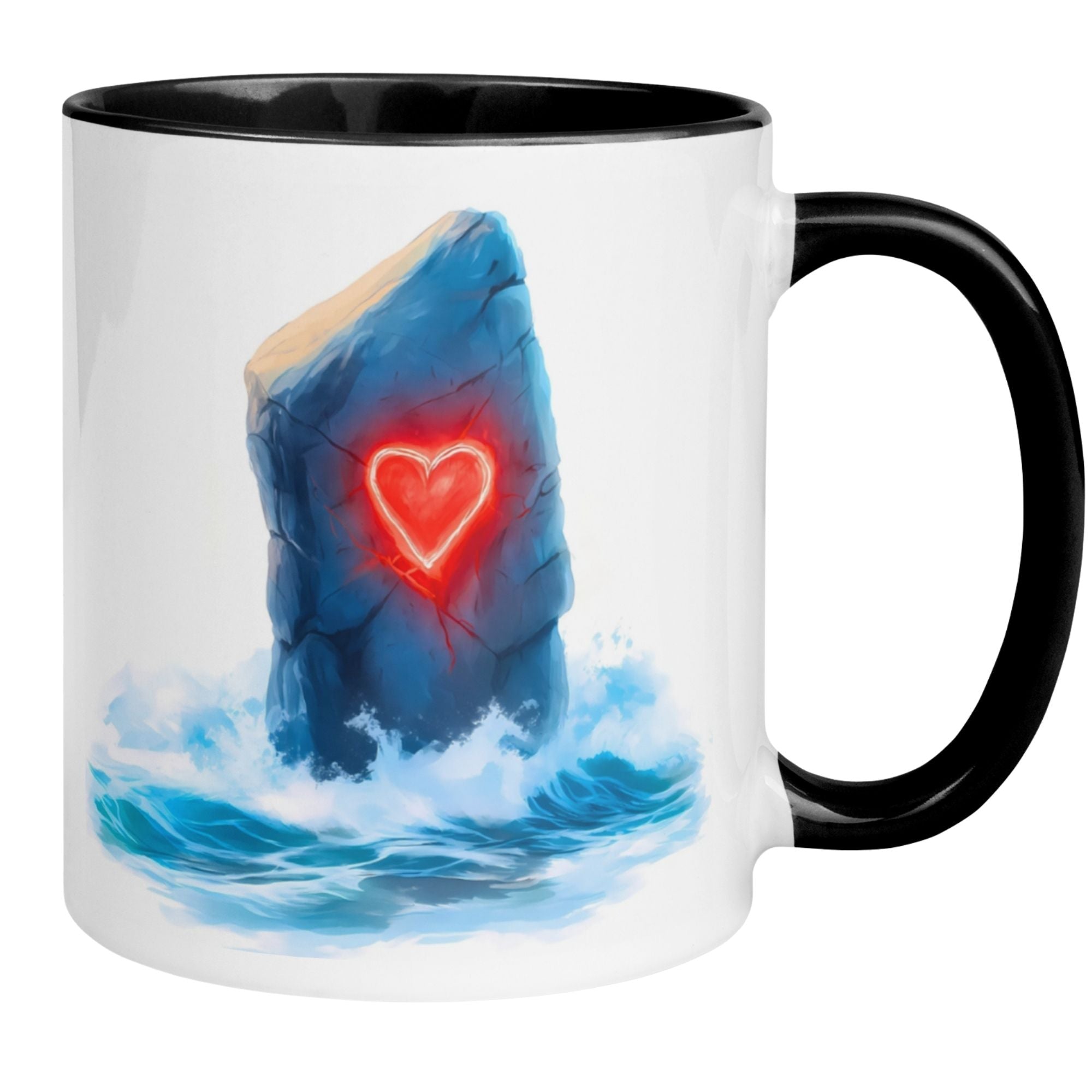 Momentals® Tasse Liebe | Felsen & Herz | Du bist mein Fels in der Brandung