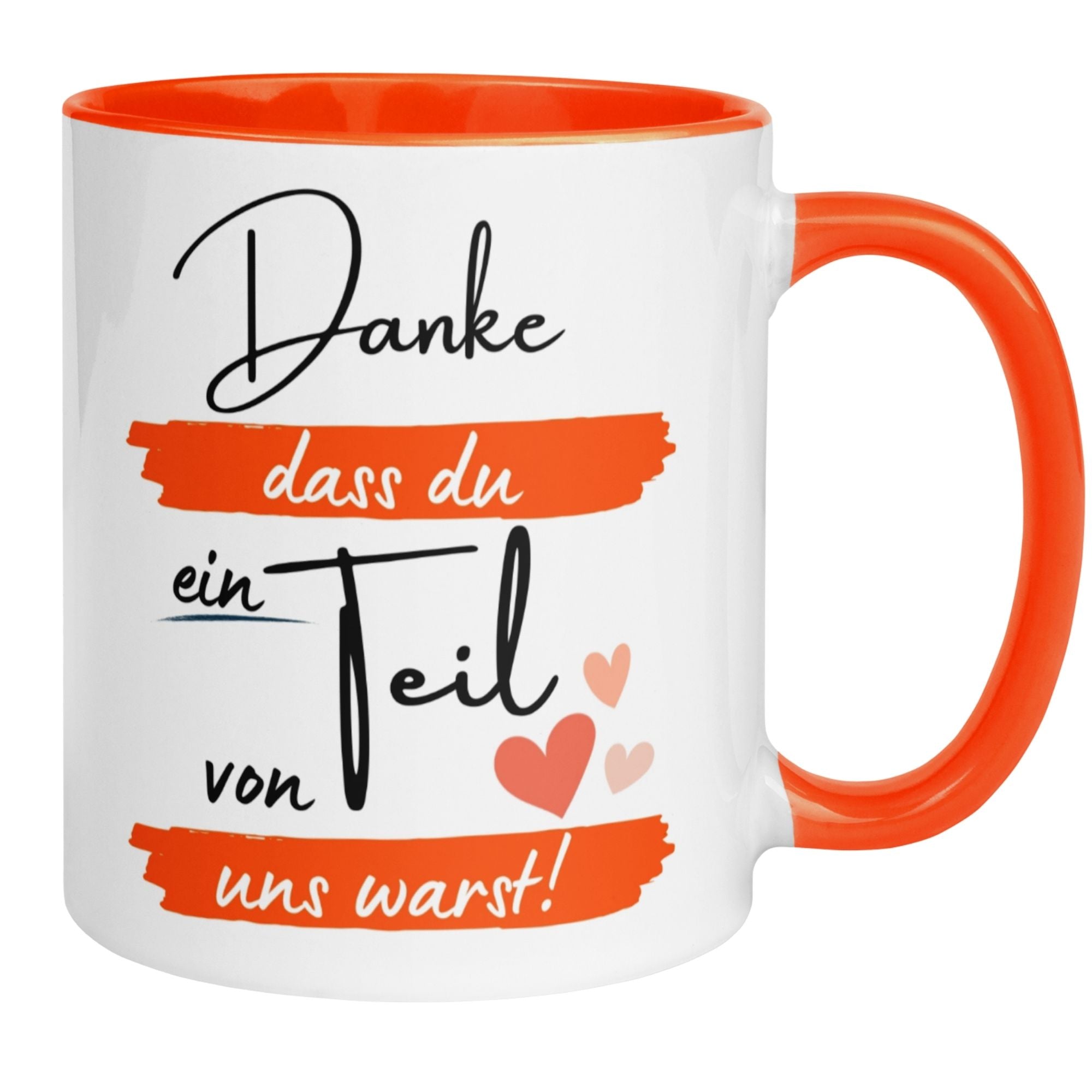 Momentals® Tasse Kollege | Herz & Spruch | Danke dass du ein Teil von uns warst