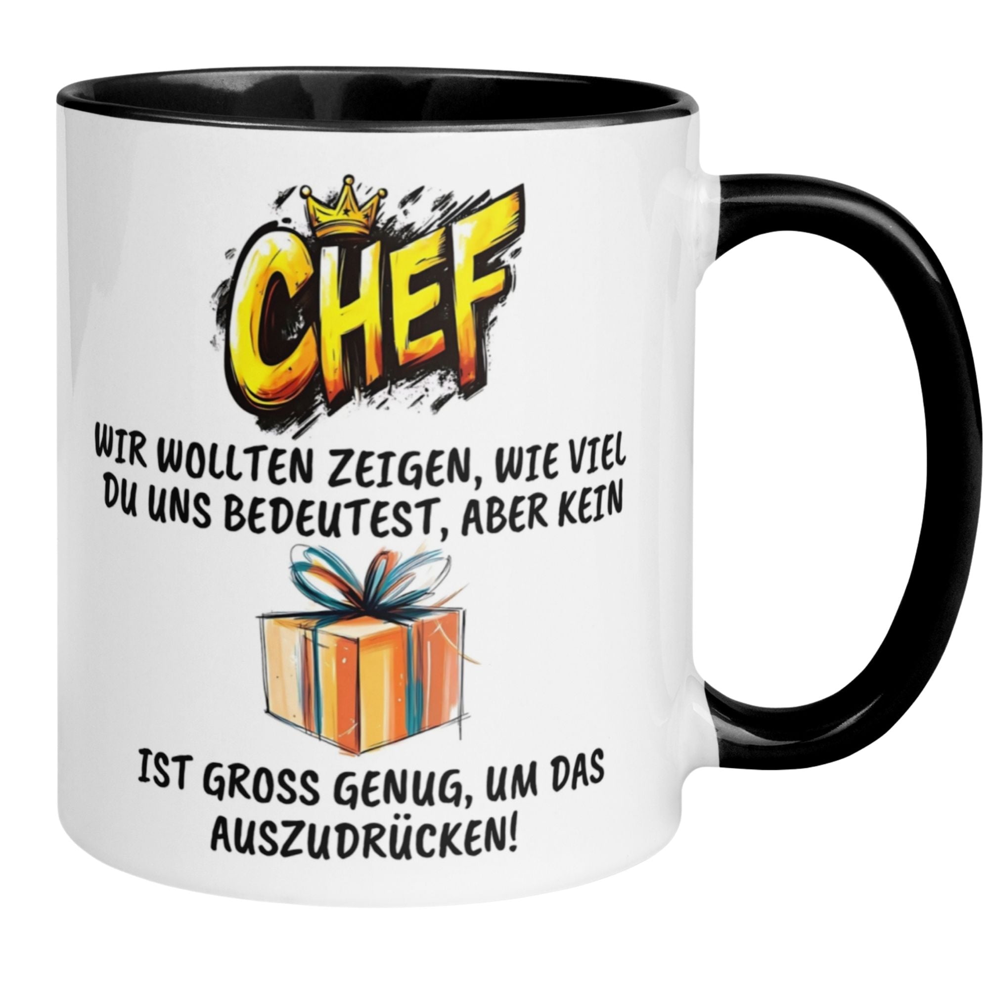 Momentals® Tasse Chef mit Spruch über Wertschätzung und Geschenk für einen Chef.