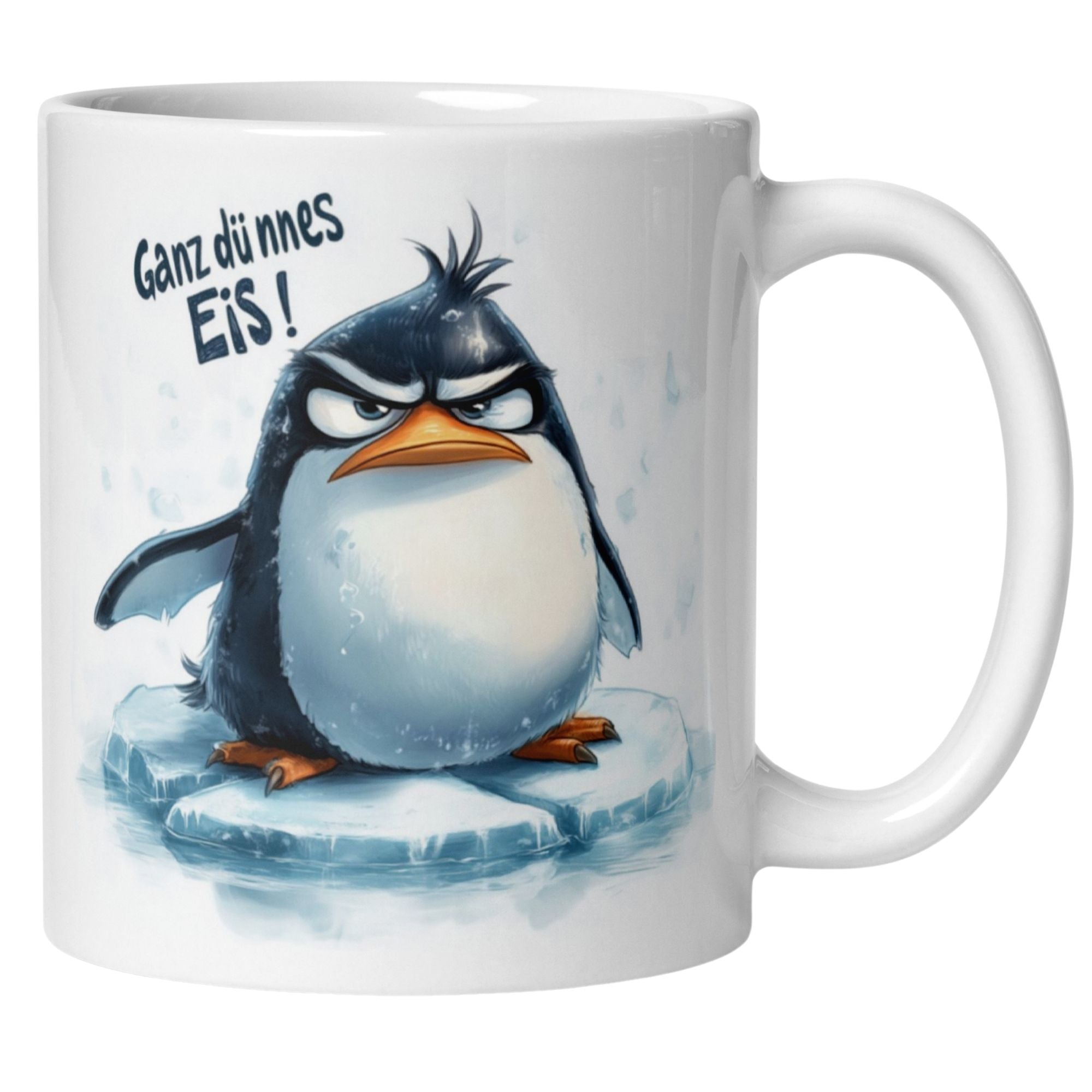 Momentals® Tasse | Pinguin & Spruch | Ganz dünnes Eis