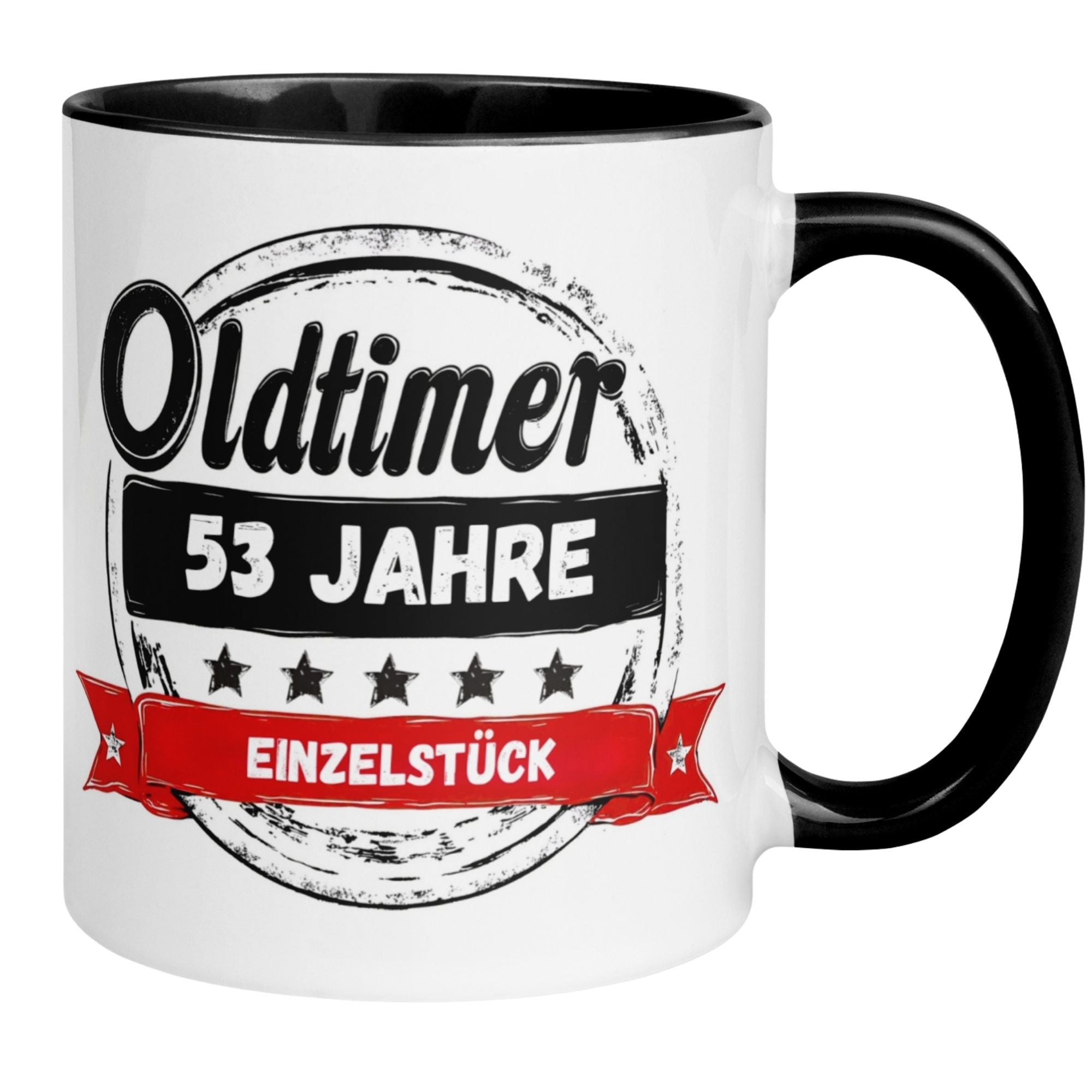 Momentals® Tasse 53. Geburtstag | Vintage & Spruch | Oldtimer 53 Jahre - Einzelstück