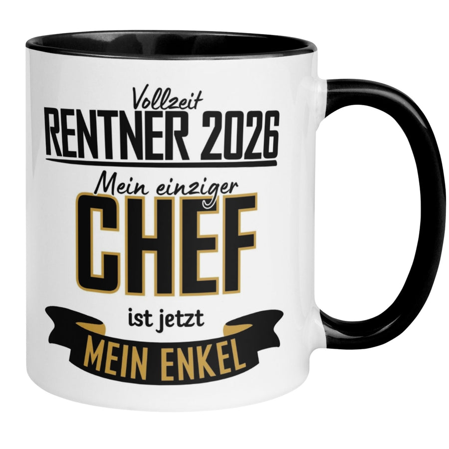 Rentner Tasse | Vollzeit Renter 2026 - Mein einziger Chef ist mein Enkel