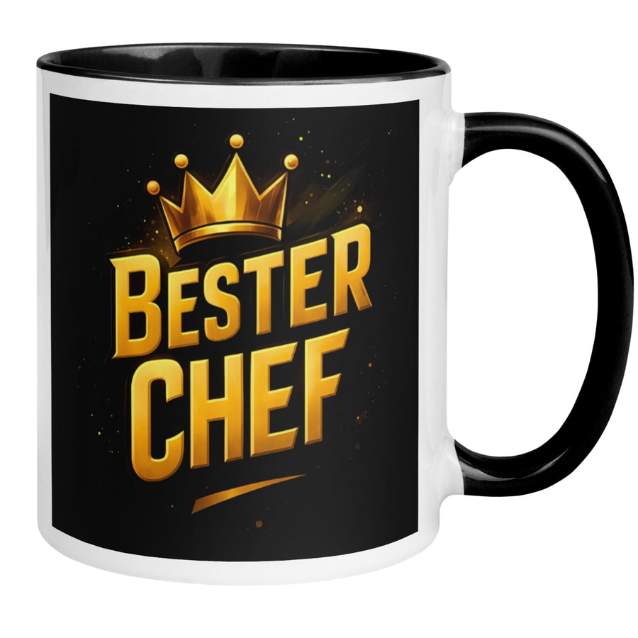 Tasse Chef | Krone & Spruch | Bester Chef in Schwarz Gold