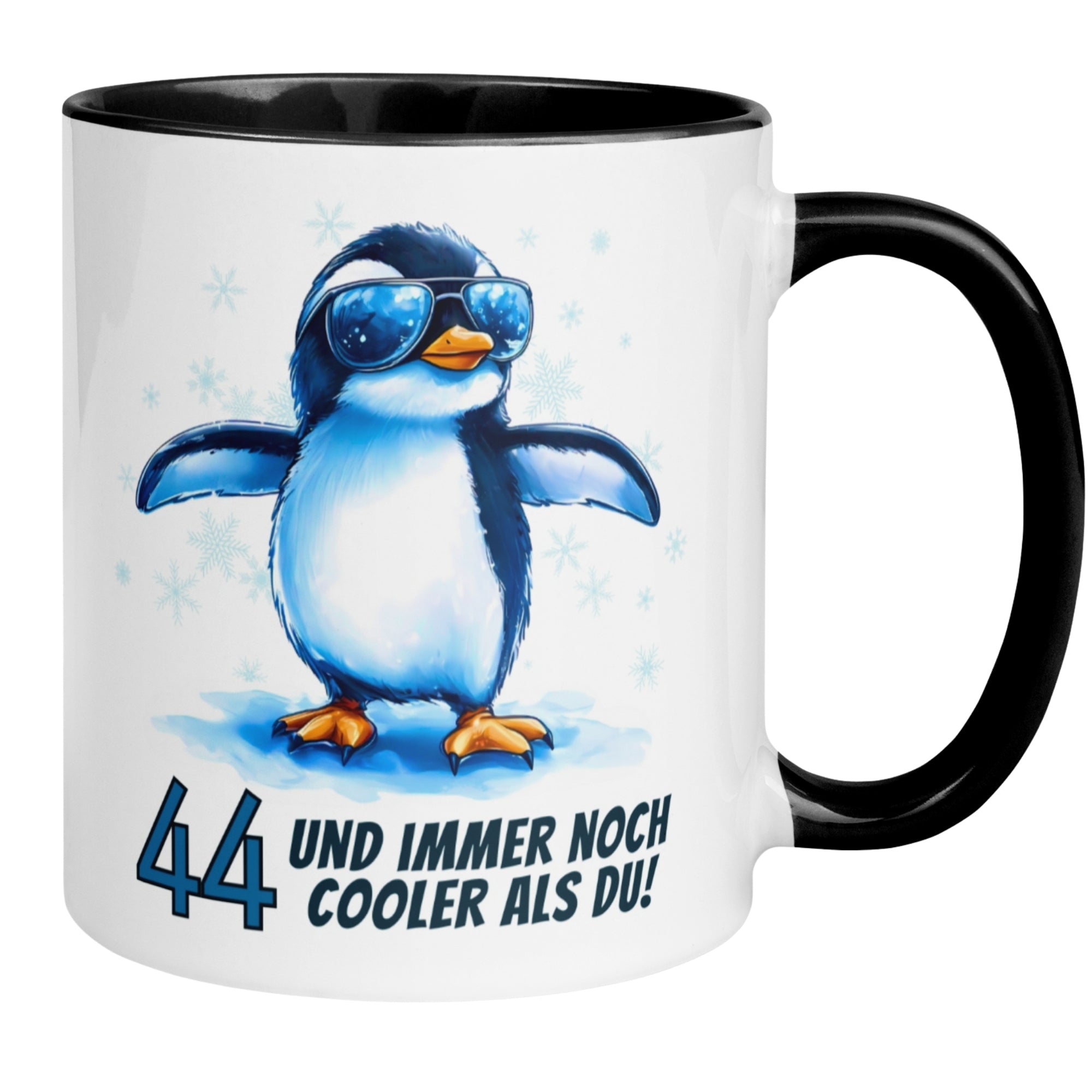 Momentals® Tasse 44. Geburtstag | Pinguin & Spruch | 44 und immer noch cooler als du