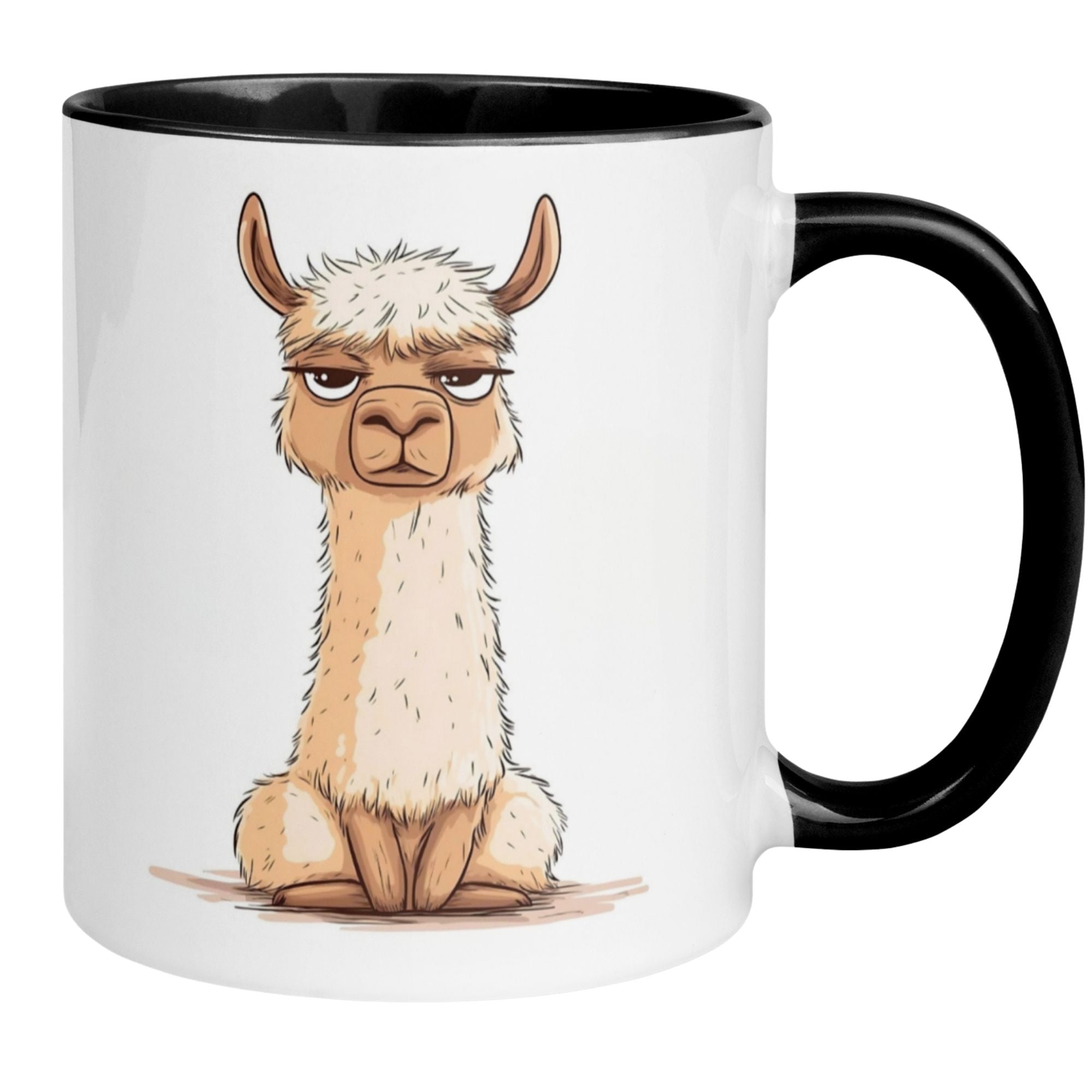 Momentals® Tasse | Alpaka & Spruch | Mit dem Blick: Alles wird gut - Außer ich habe Hunger