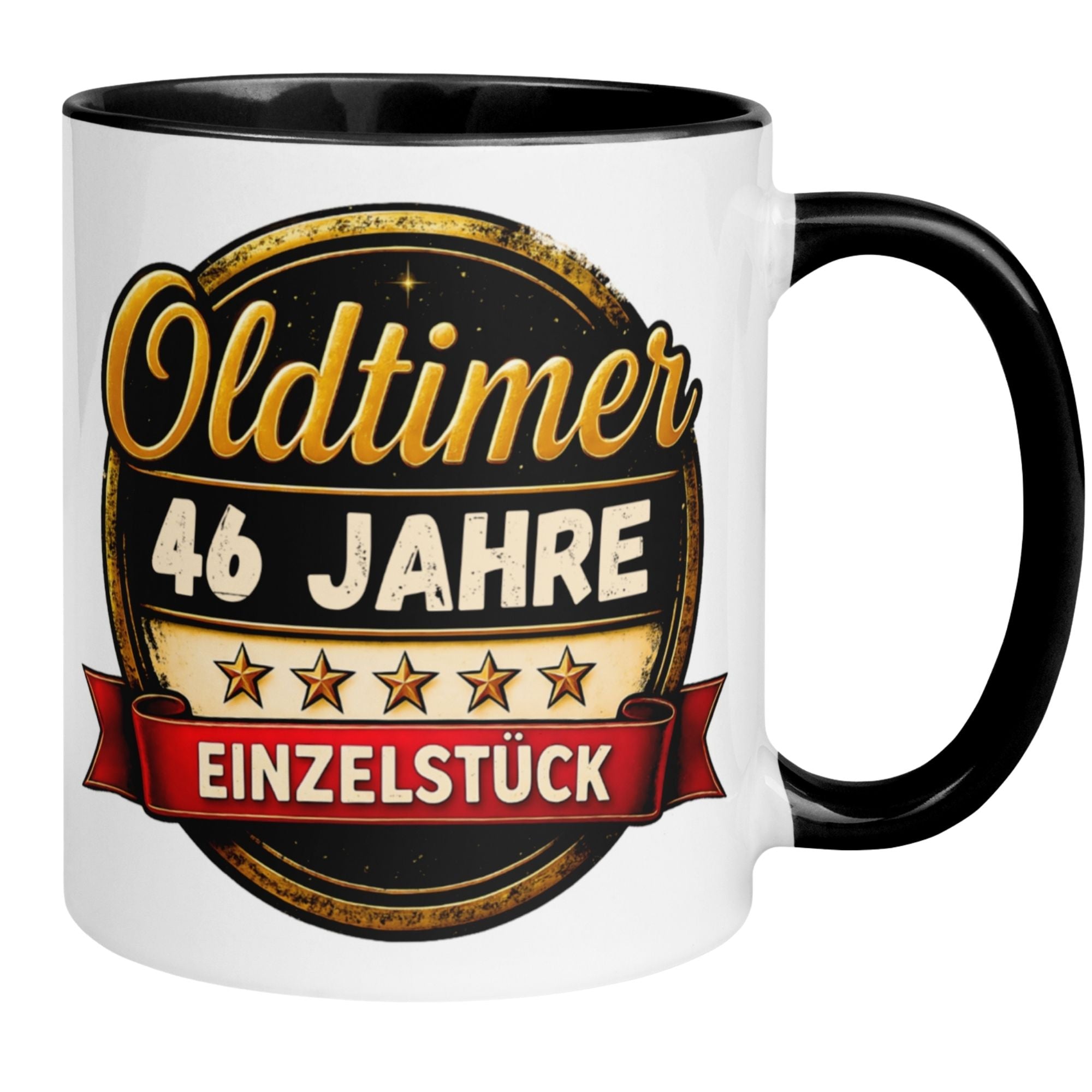 Momentals® Tasse 46. Geburtstag | Vintage & Spruch | Oldtimer 46 Jahre - Einzelstück