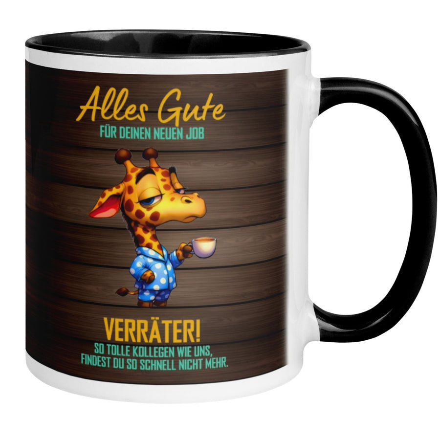 Tasse Abschied | Giraffe & Spruch | Alles gute für deinen neuen Job - Verräter