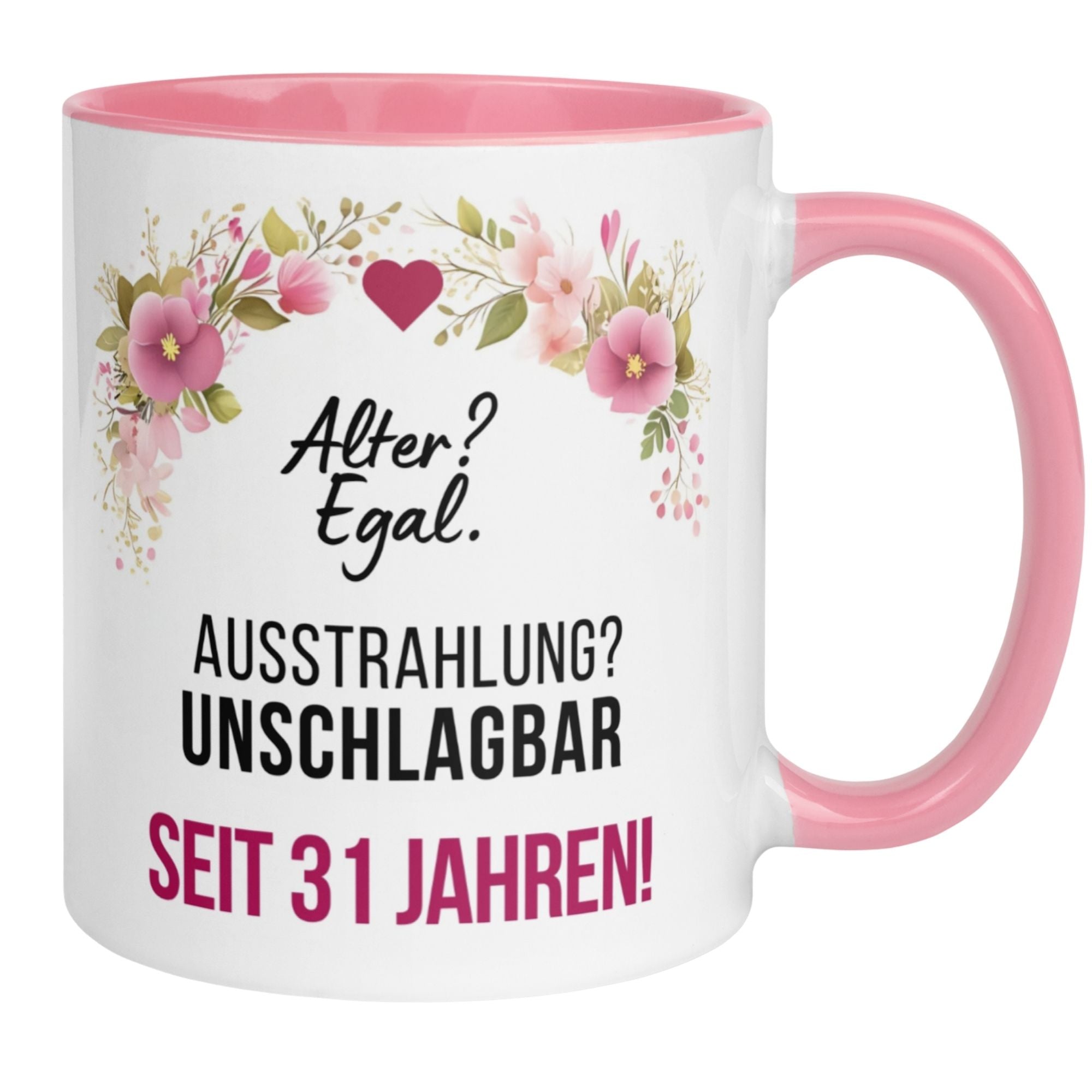Momentals® Tasse 31. Geburtstag | Blumen & Spruch | Ausstrahlung - Unschlagbar seit 31 Jahren