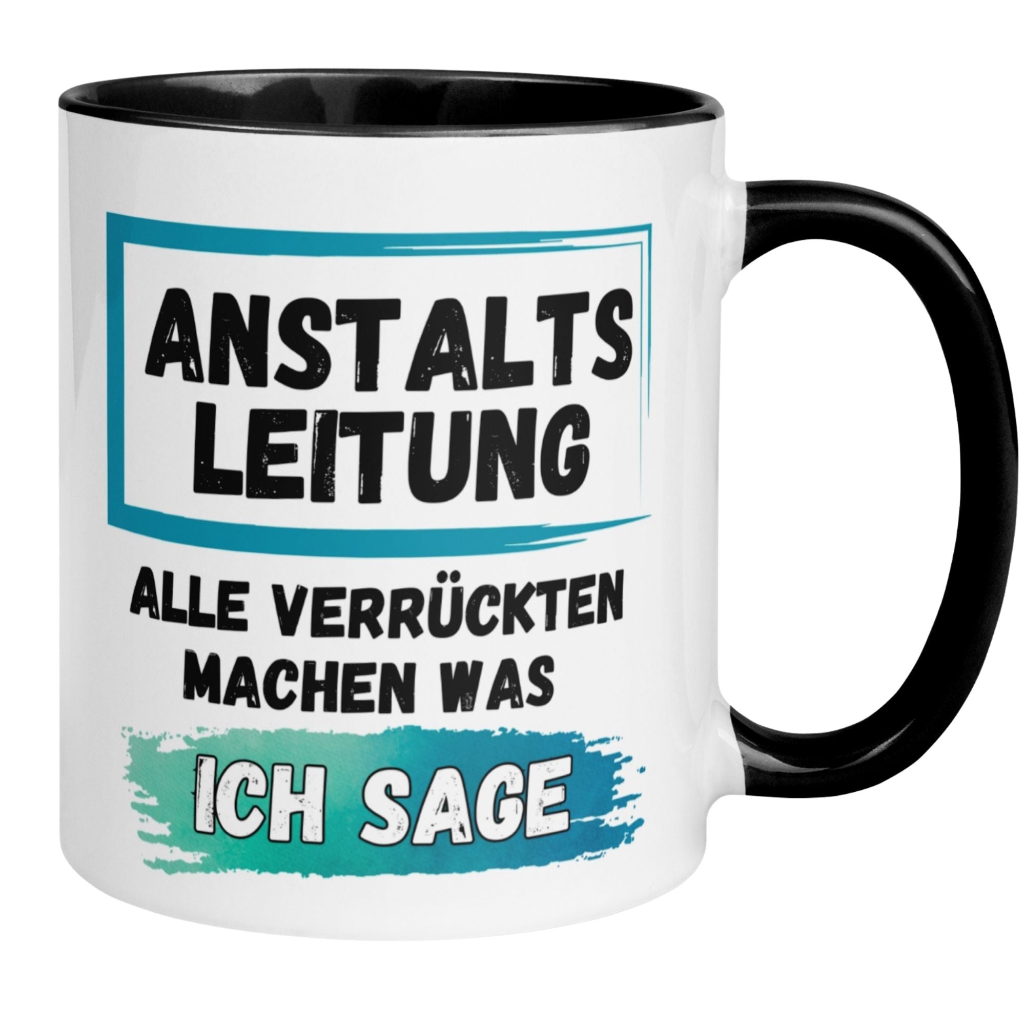 Momentals® Tasse Chef mit humorvollem Spruch "Alle Verrückten machen was ich sage", ideal für Abschiede.