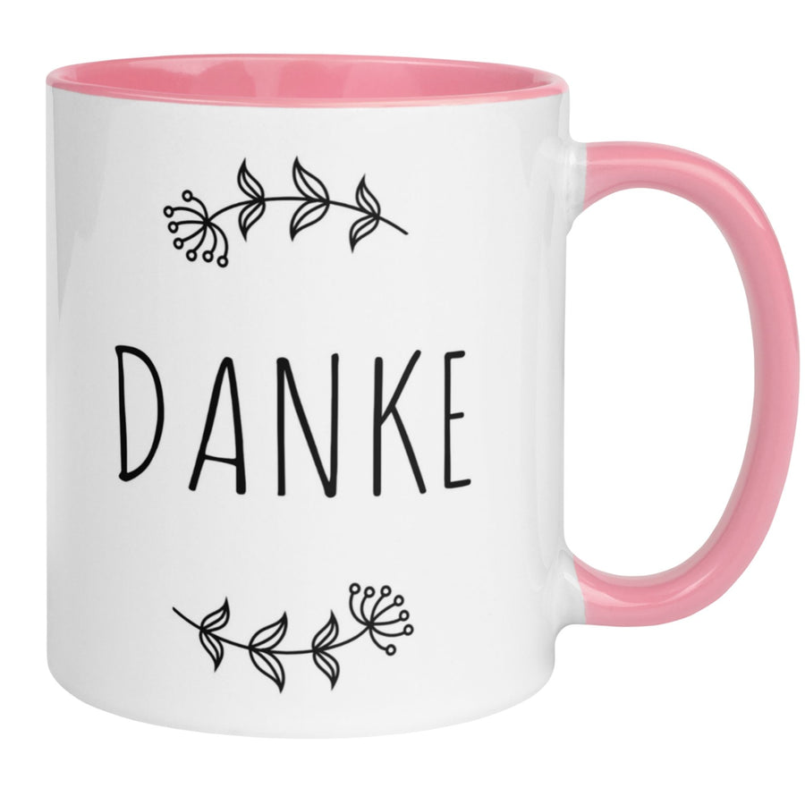 Danke Tasse | Ein rosa Danke