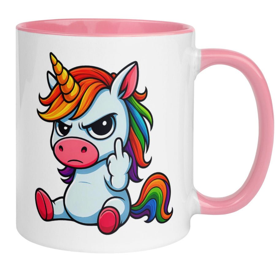 Tasse Morgenmuffel | Einhorn & Spruch | Einhorn mit Mittelfinger
