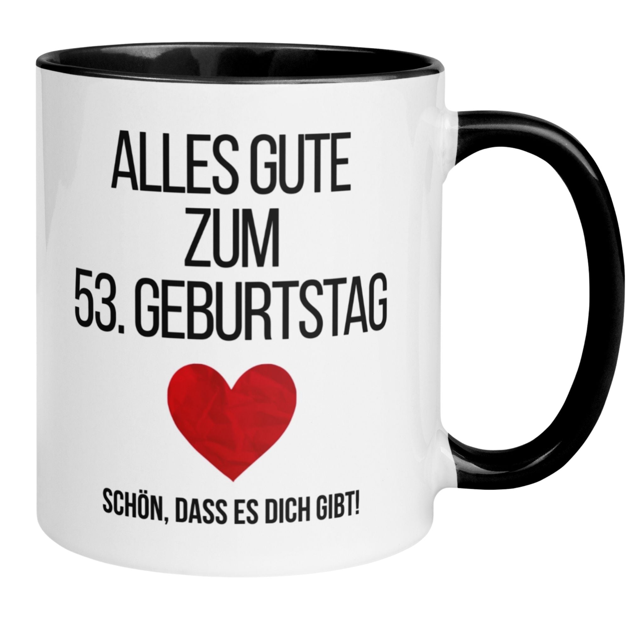 Momentals® Tasse 53. Geburtstag | Herz & Spruch | Alles gute zum Geburtstag