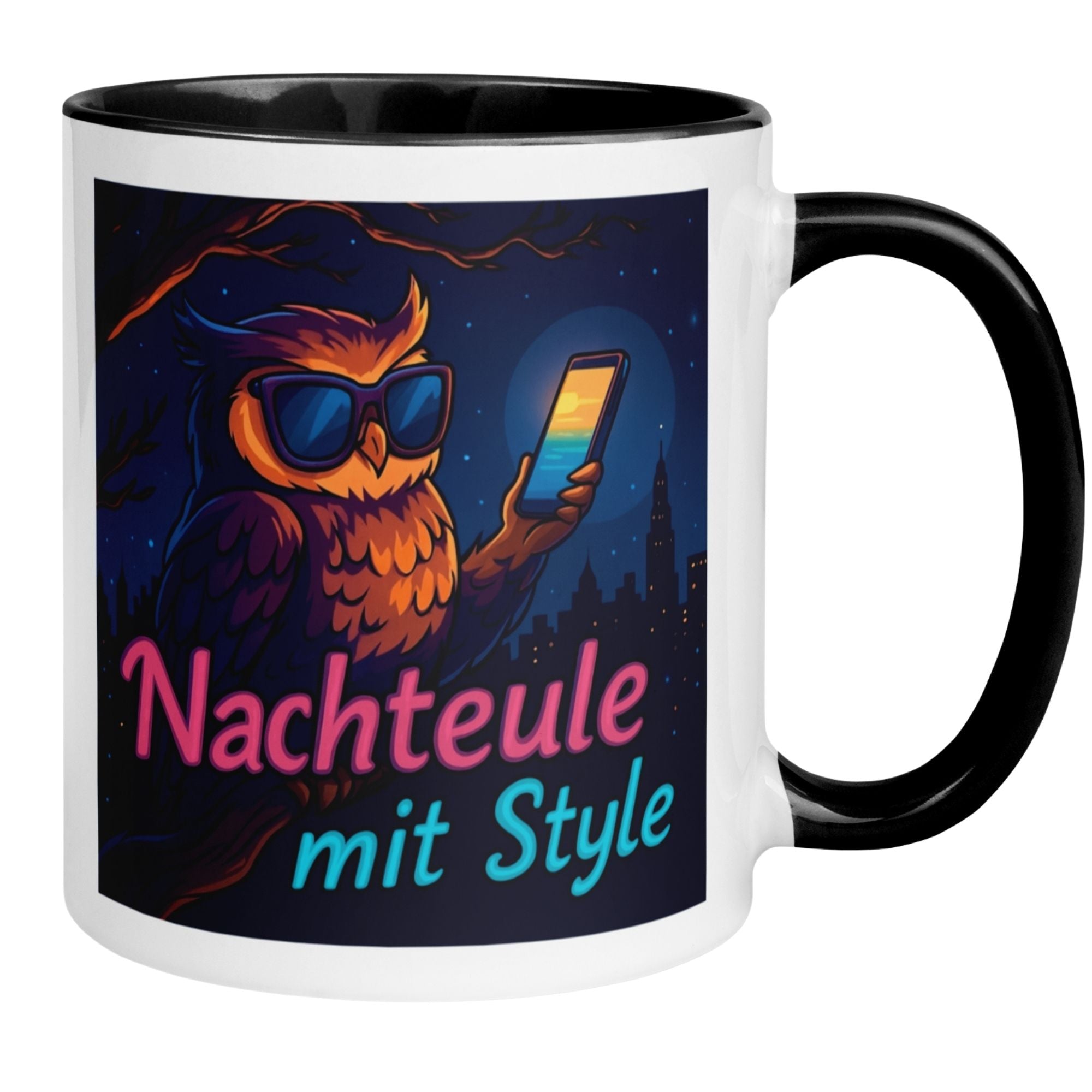 Momentals® Tasse | Eule & Sonnenbrille | Nachteule mit Style