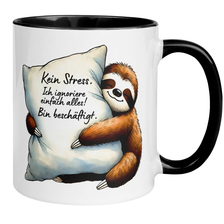 Tasse | Faultier & Spruch | Kein Stress - Ich ignorier einfach alles
