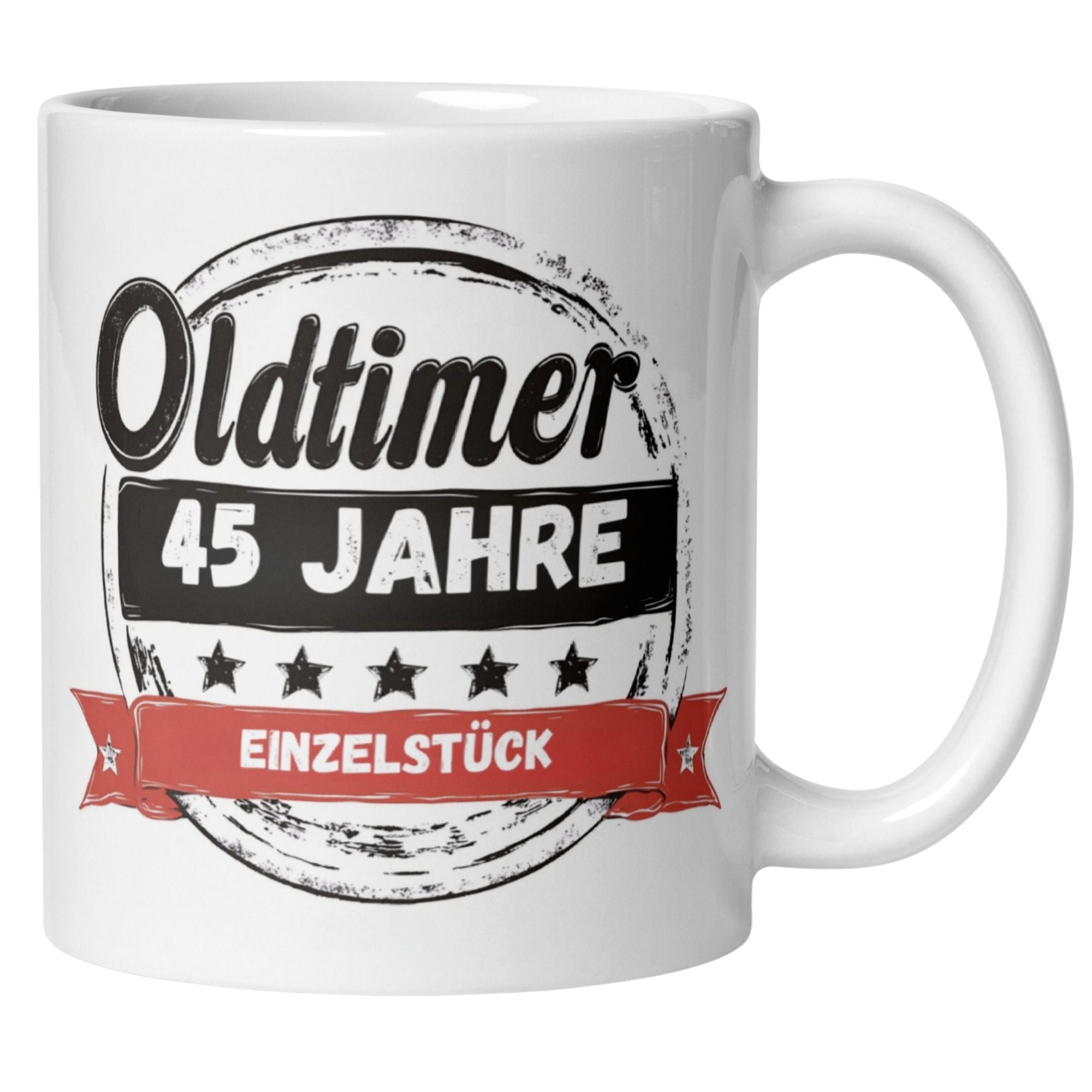 Momentals® Tasse 45. Geburtstag | Vintage & Spruch | Oldtimer 45 Jahre - Einzelstück