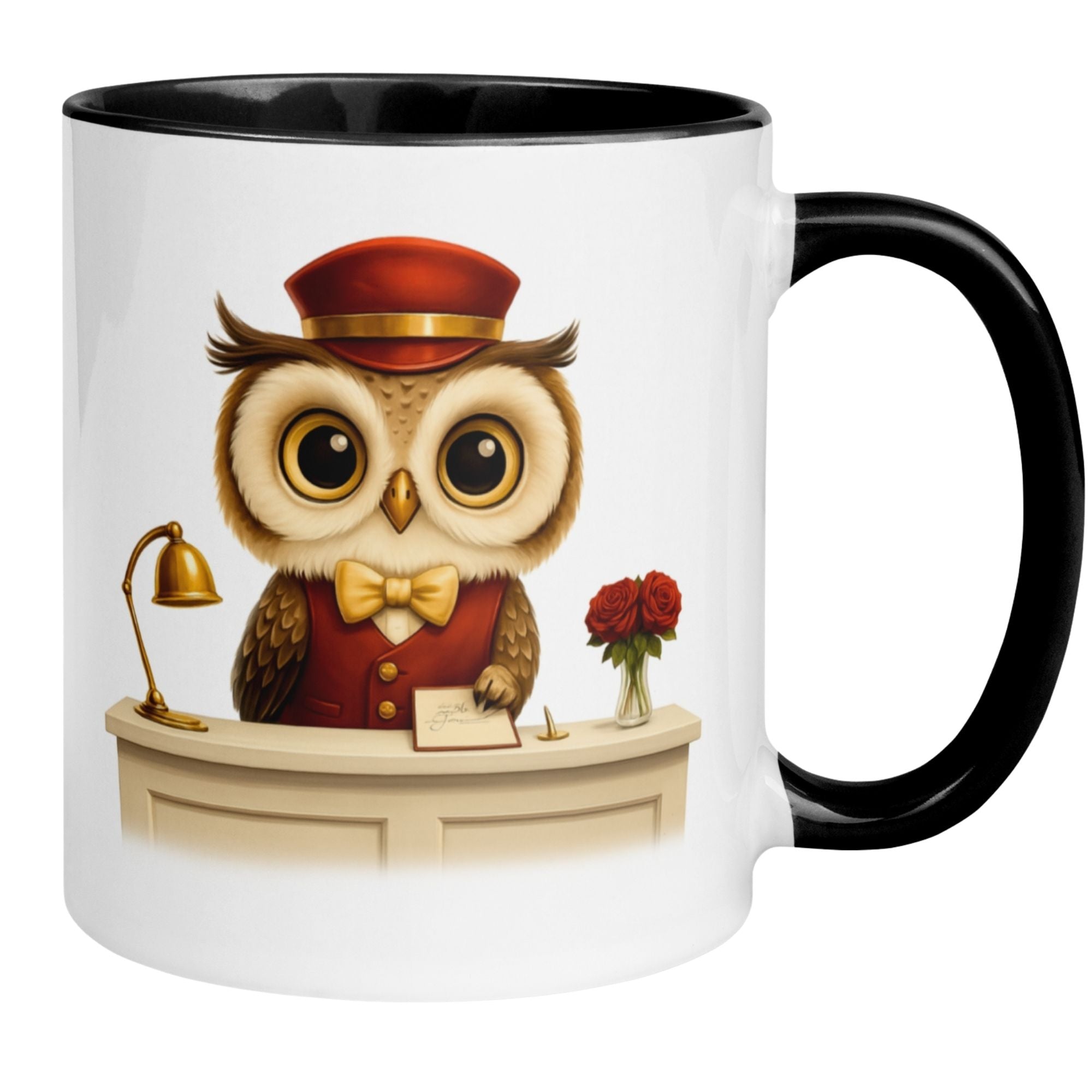 Momentals® Tasse | Eule & Hotel | Check-in mit Stil