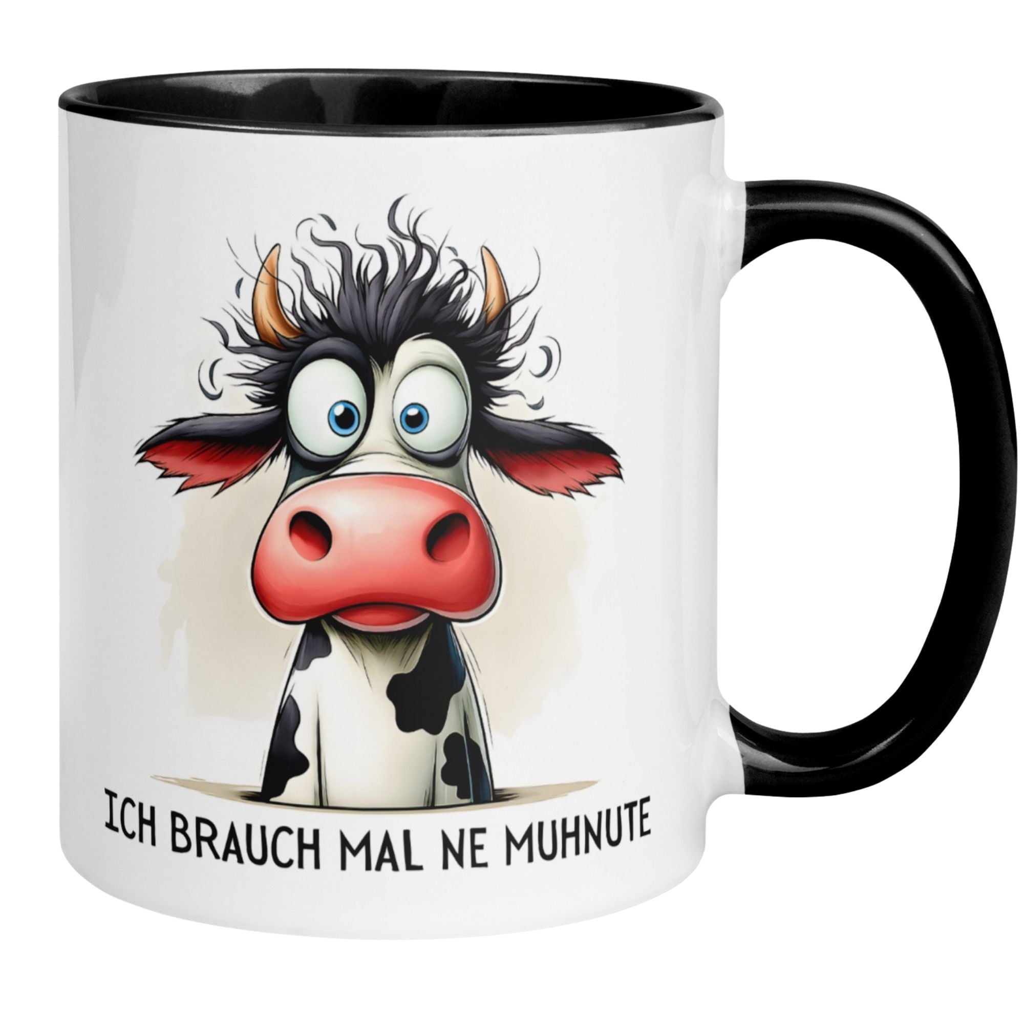 Tasse Kuh – „Ich brauch mal ne Muhnute“ – lustige Bürotasse für Choleriker