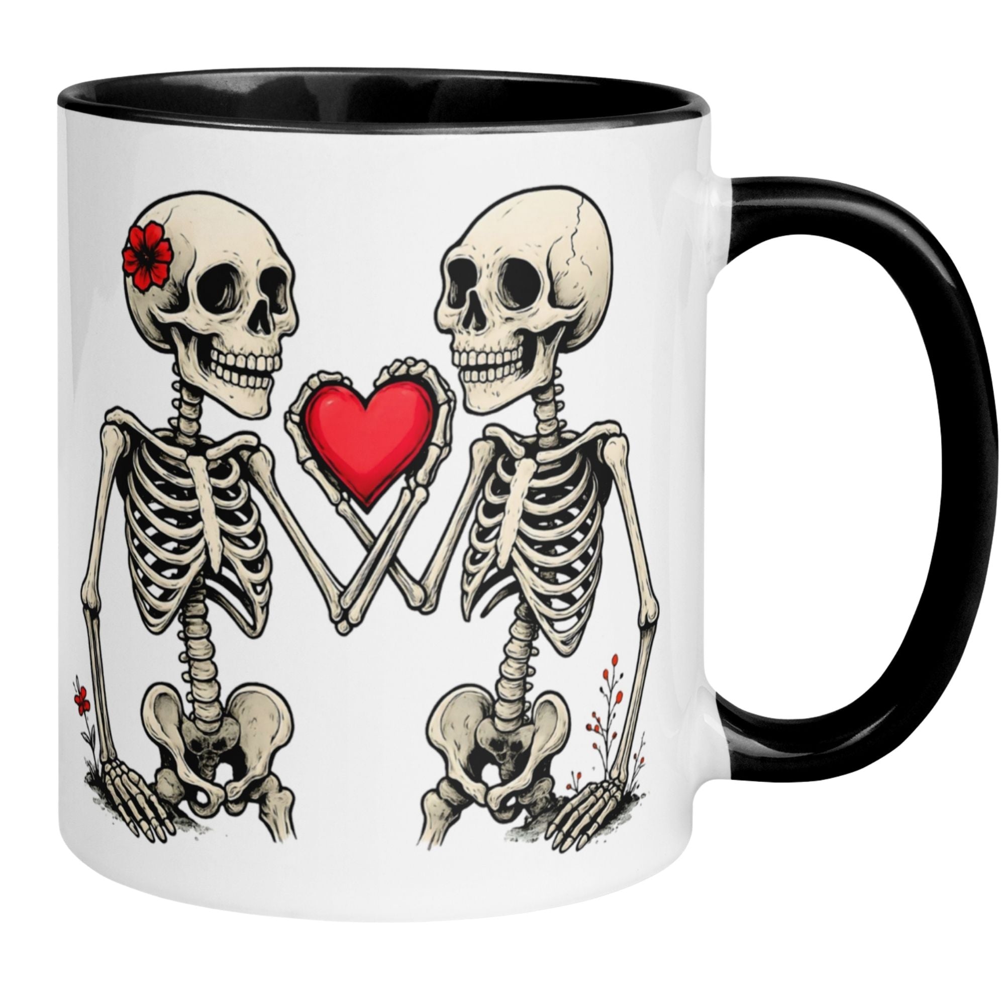 Momentals® Tasse Liebe | Skelett & Spruch | Meine Liebe zu dir ist grenzenlos