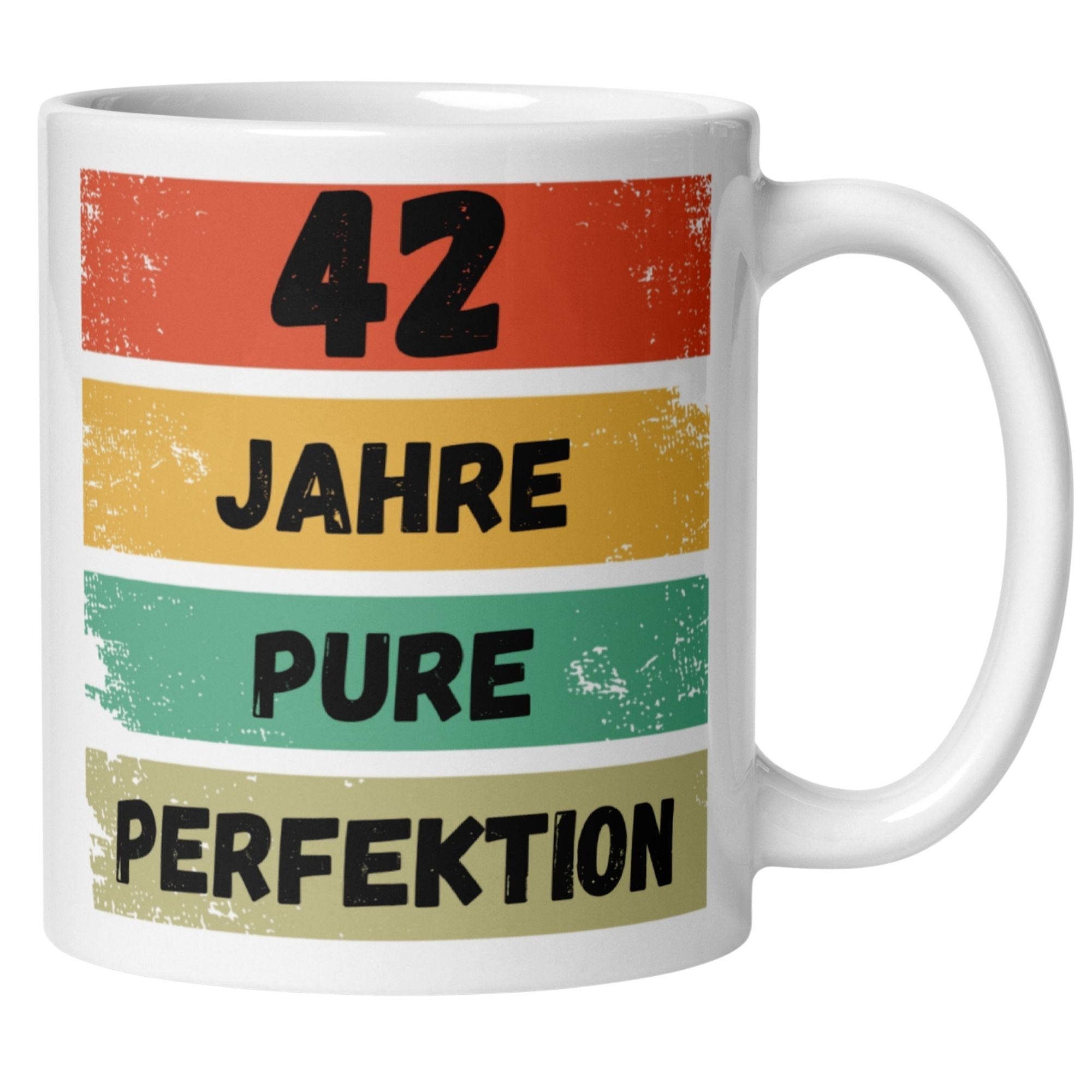 Momentals® Tasse 42. Geburtstag | Vintage & Spruch | 42 Jahre Pure Perfektion