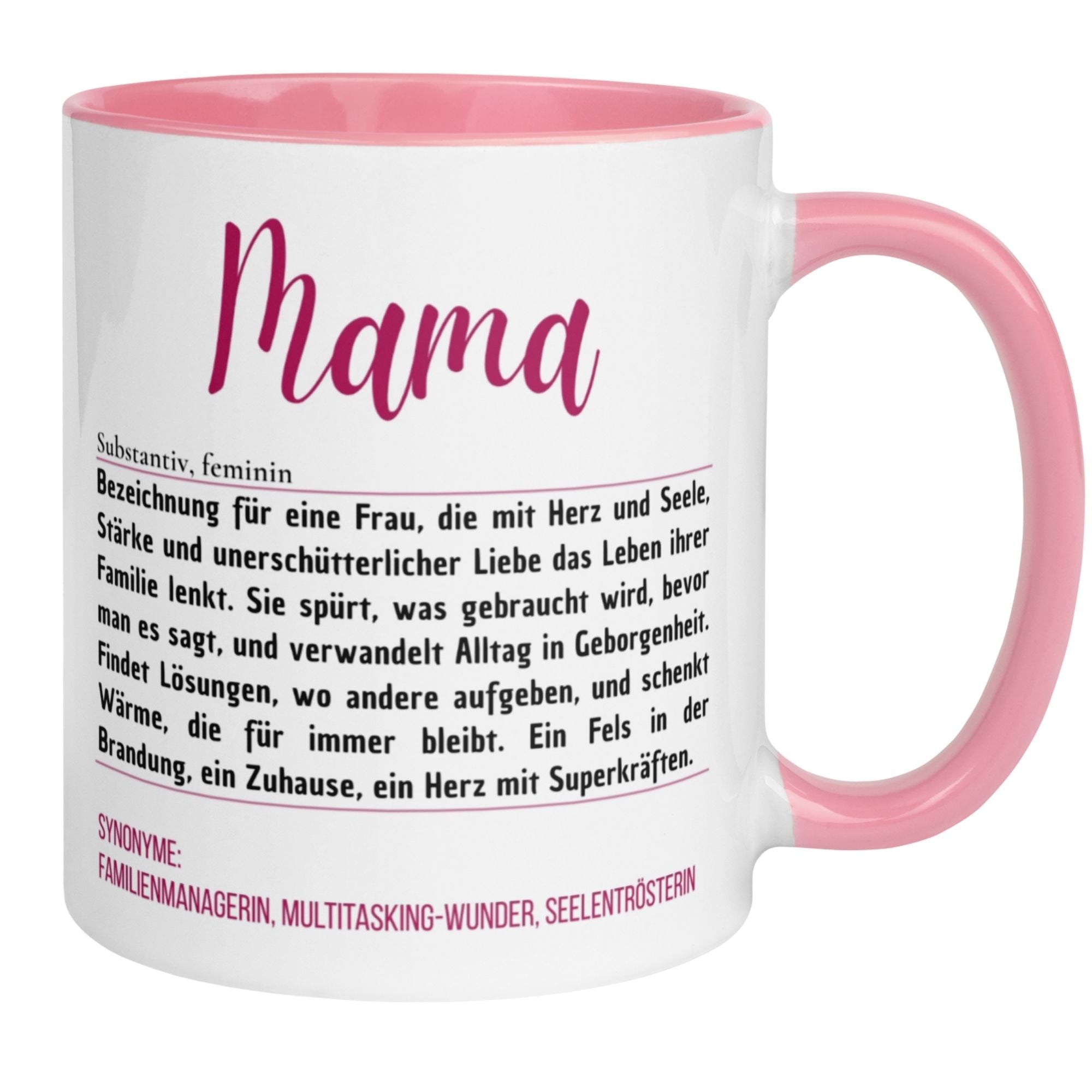 Mama Geschenk Tasse | Mama Definition – Herz mit Superkräften