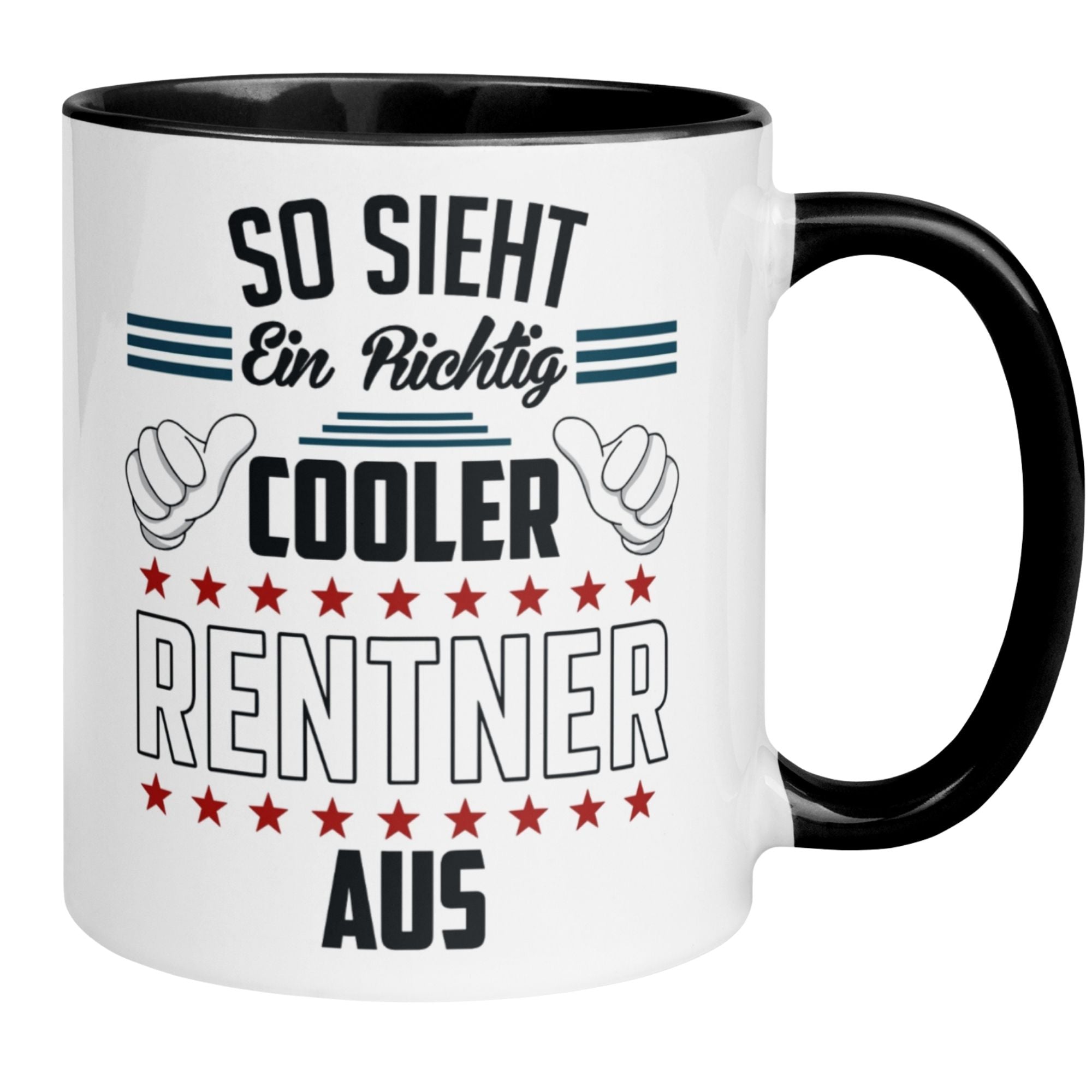 Tasse Rentner – „So sieht ein richtig cooler Rentner aus“ – Geschenke Abschied Pension