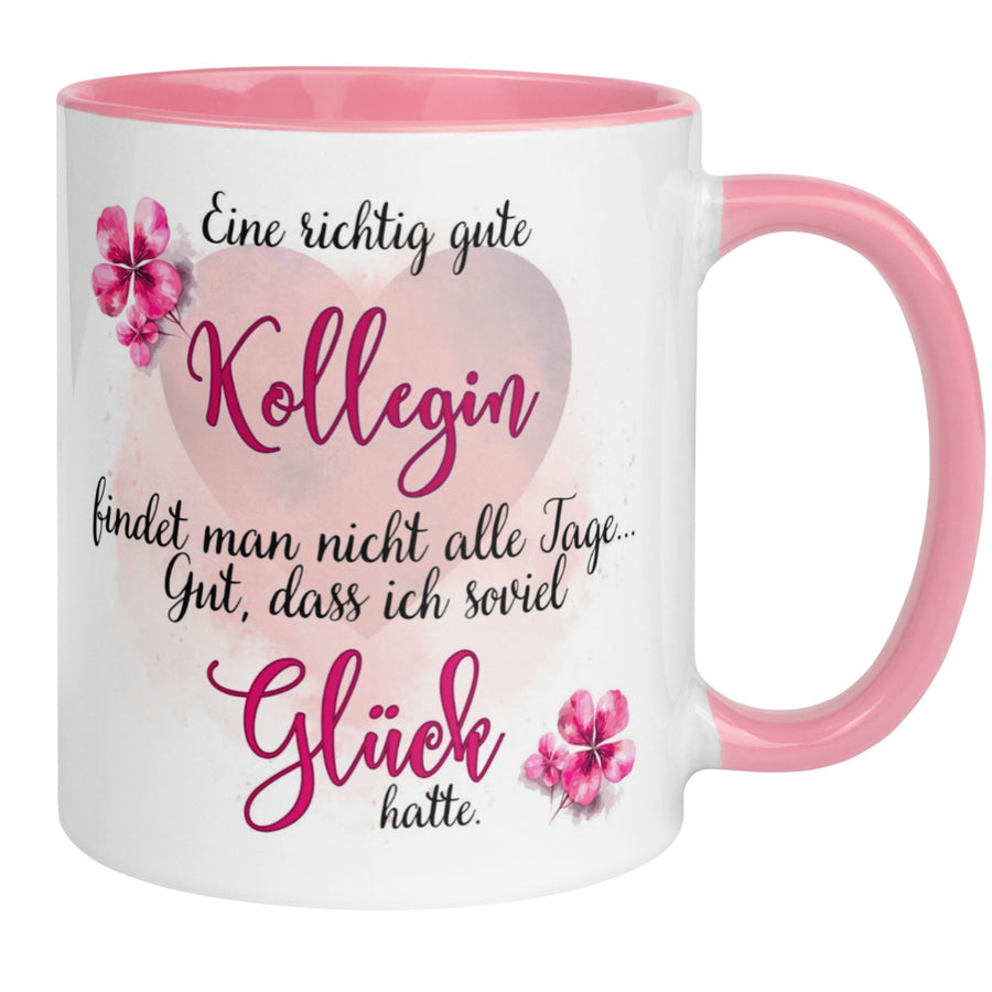 Tasse Kollegin | Kleeblatt & Spruch | Eine richtig gute Kollegin findet man nicht alle Tage