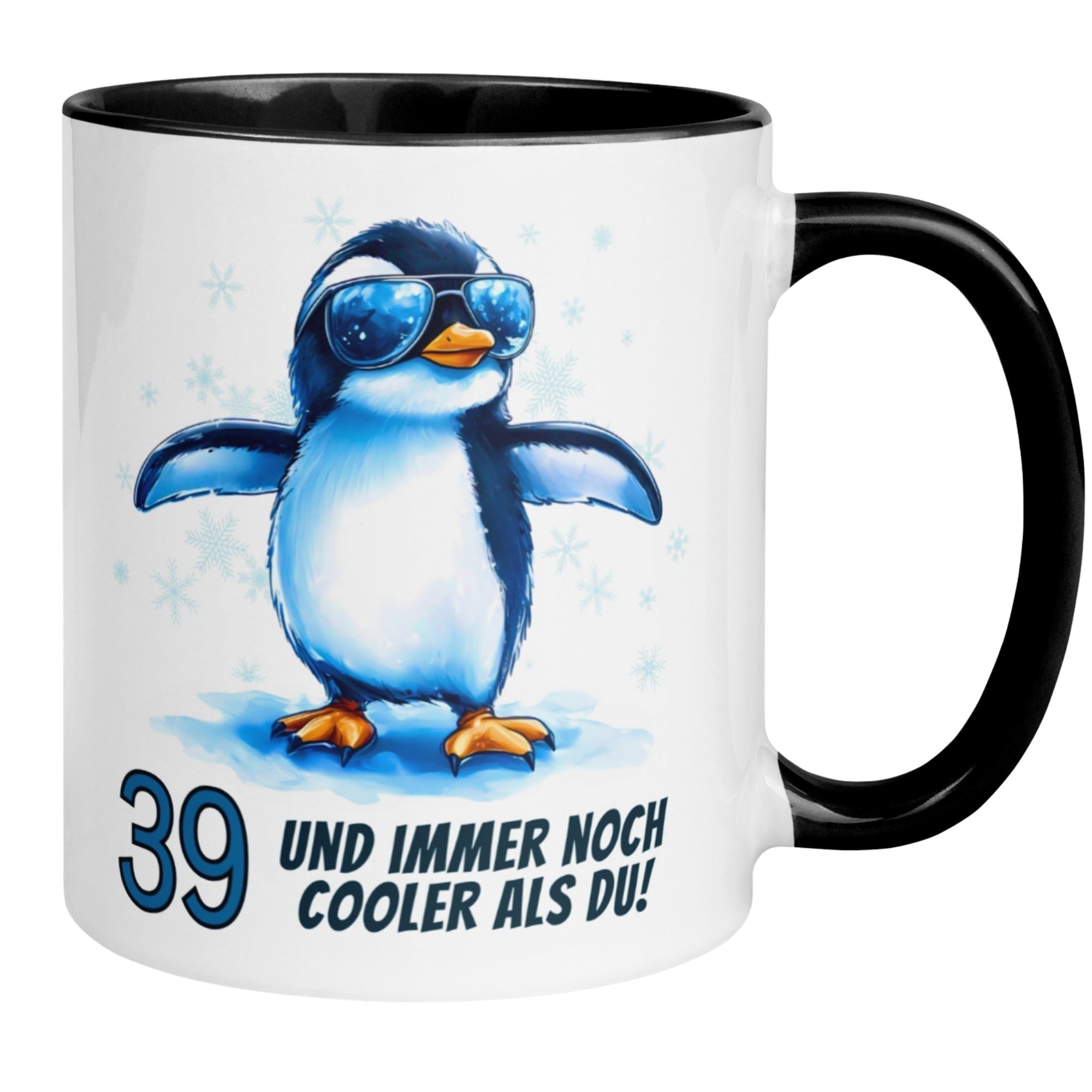 Momentals® Tasse 39. Geburtstag | Pinguin & Spruch | 39 und immer noch cooler als du