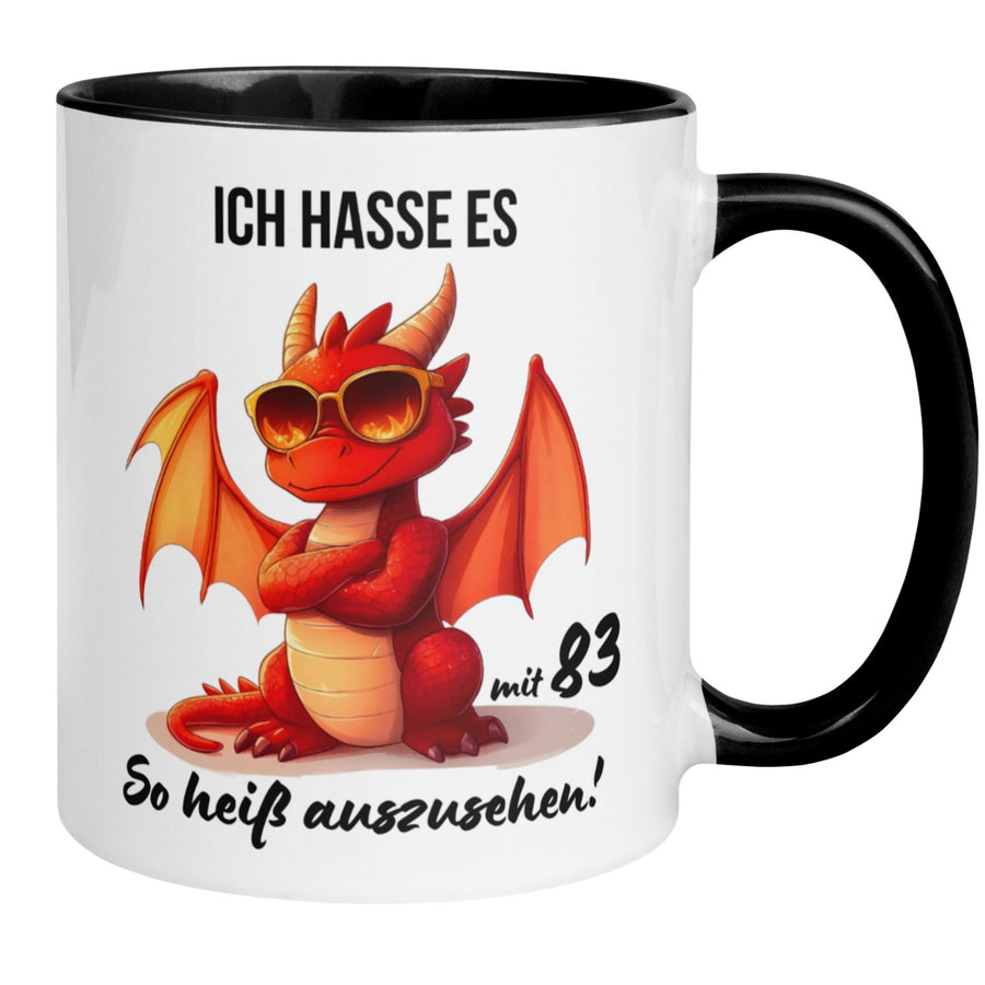 Tasse 83. Geburtstag | Drache & Spruch | Ich hasse es mit 83 so heiss auszusehen