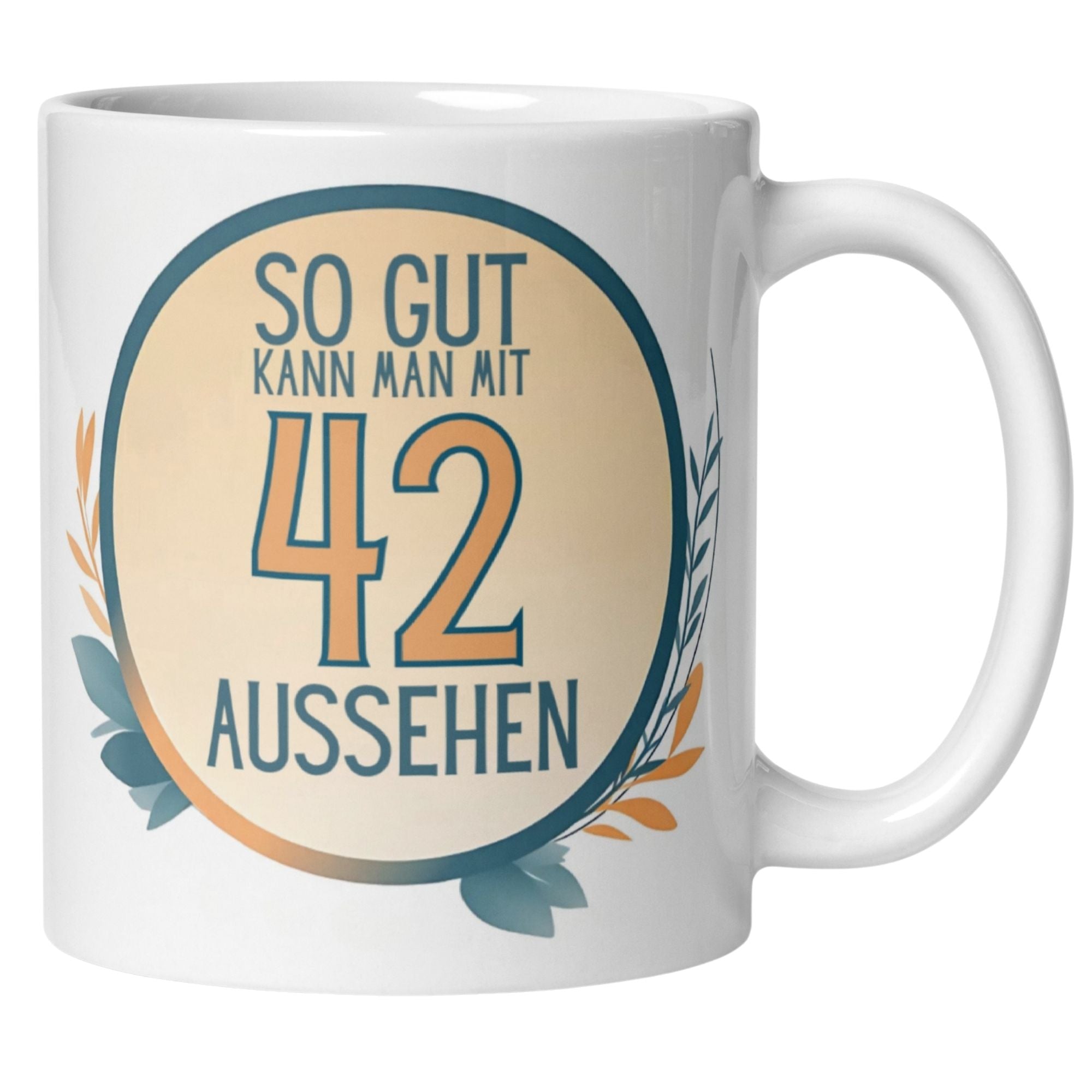 Momentals® Tasse 42. Geburtstag | Humorvoll & Spruch | So gut kann man mit 42 Aussehen