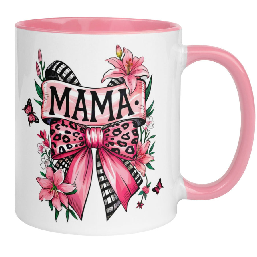 Mama Tasse | Mama Schriftzug mit Blumen & Schmetterlingen