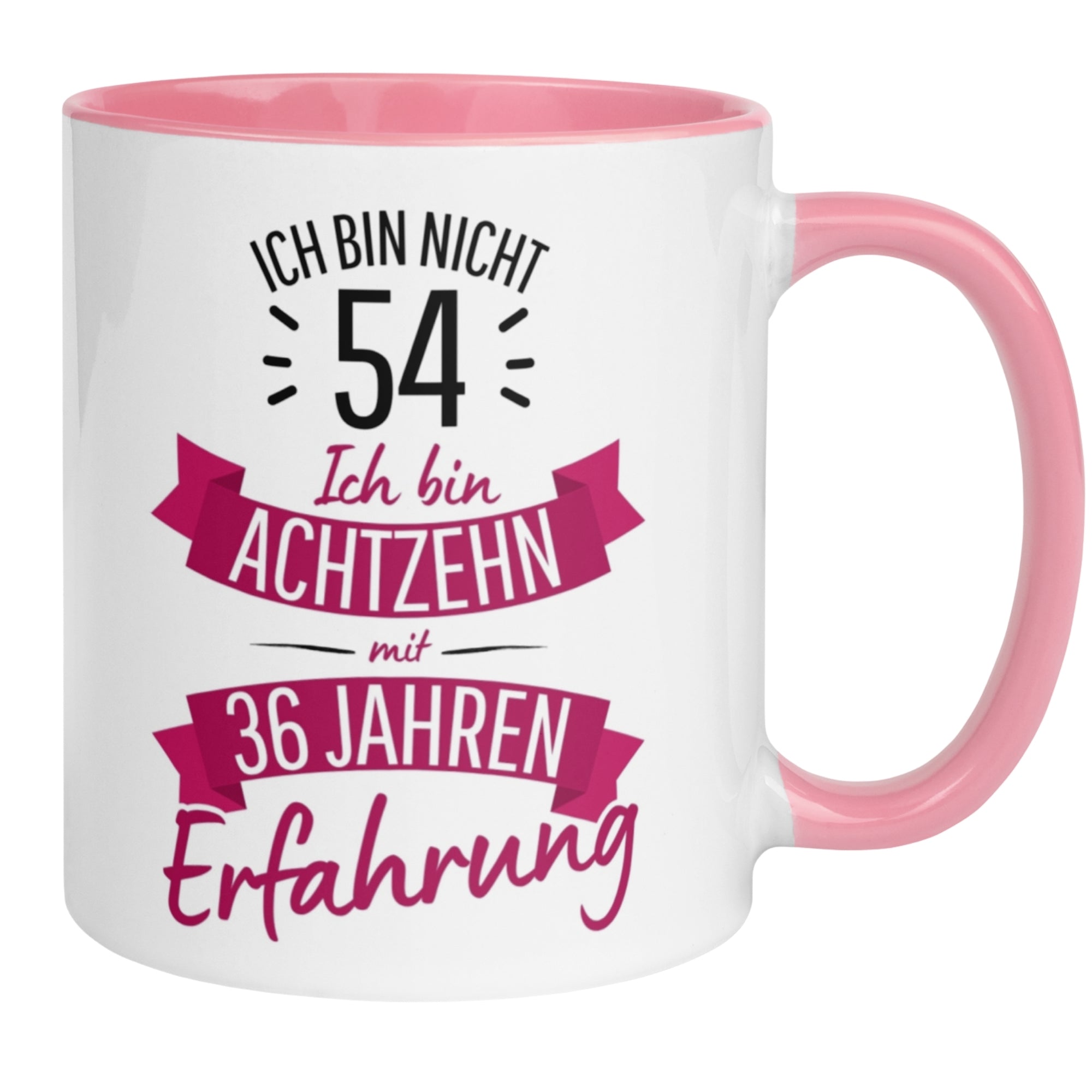 Momentals® Tasse 54. Geburtstag | Sarkasmus & Spruch | Ich bin nicht 54 – Ich hab Erfahrung