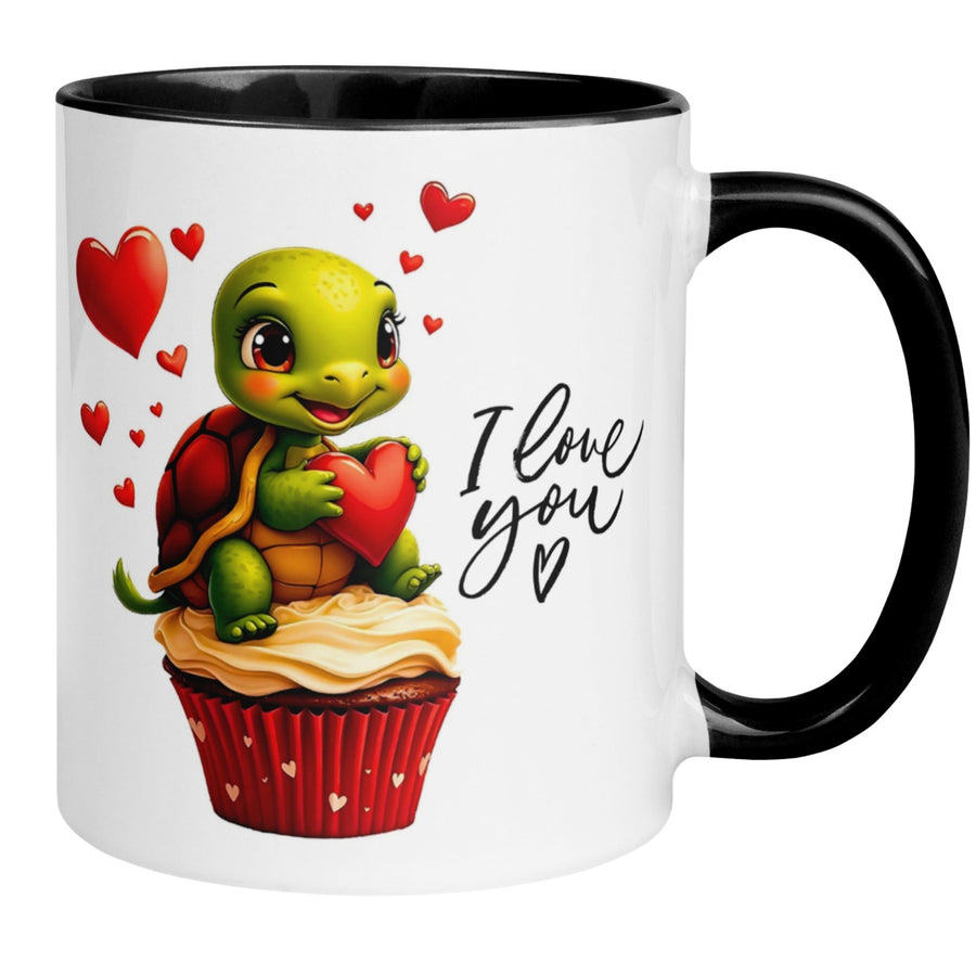 Tasse Liebe |Cupcake & Schildkröte | I love You mit Herzen