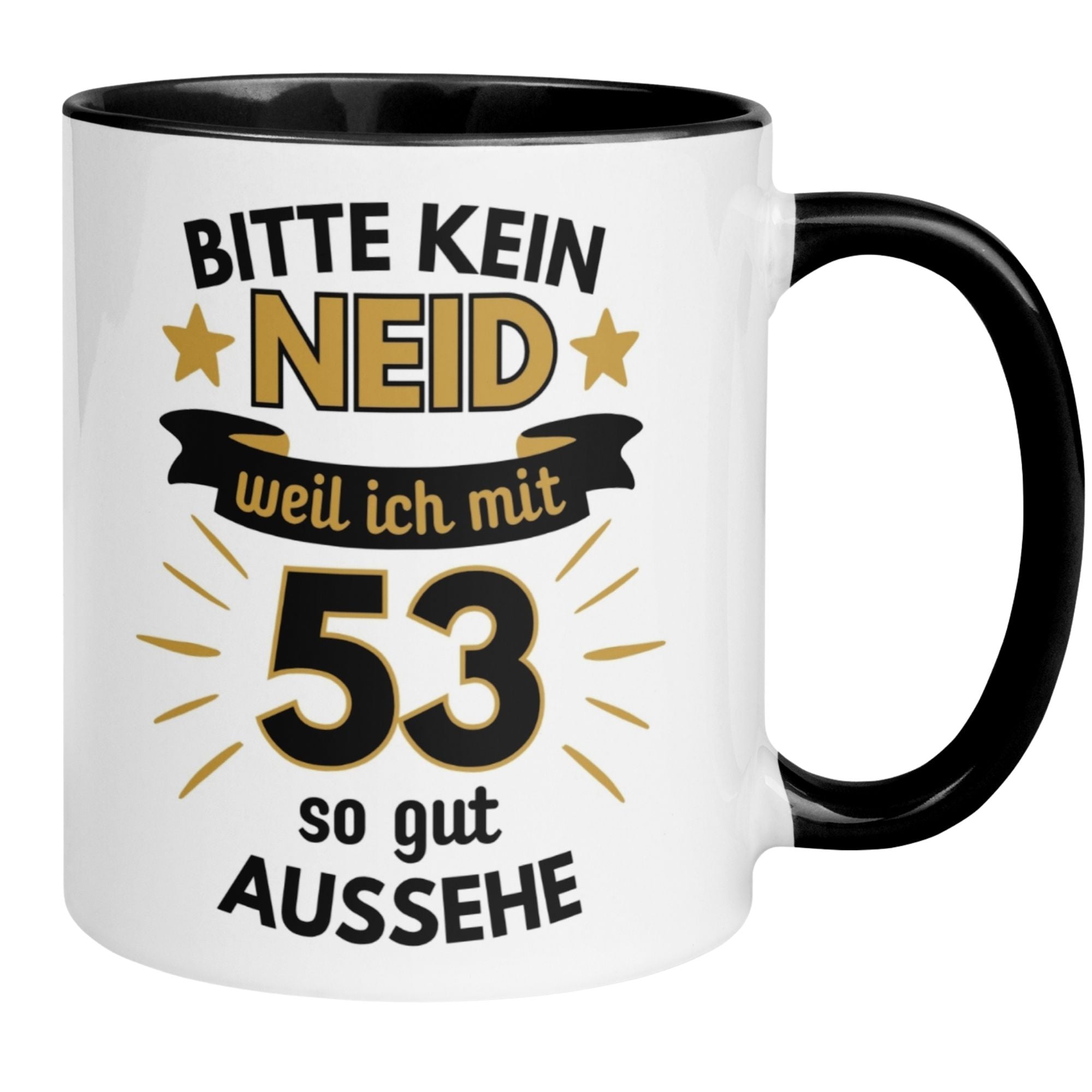 Momentals® Tasse 53. Geburtstag | Humorvoll & Spruch | Bitte kein Neid – weil ich mit 53 so gut aussehe