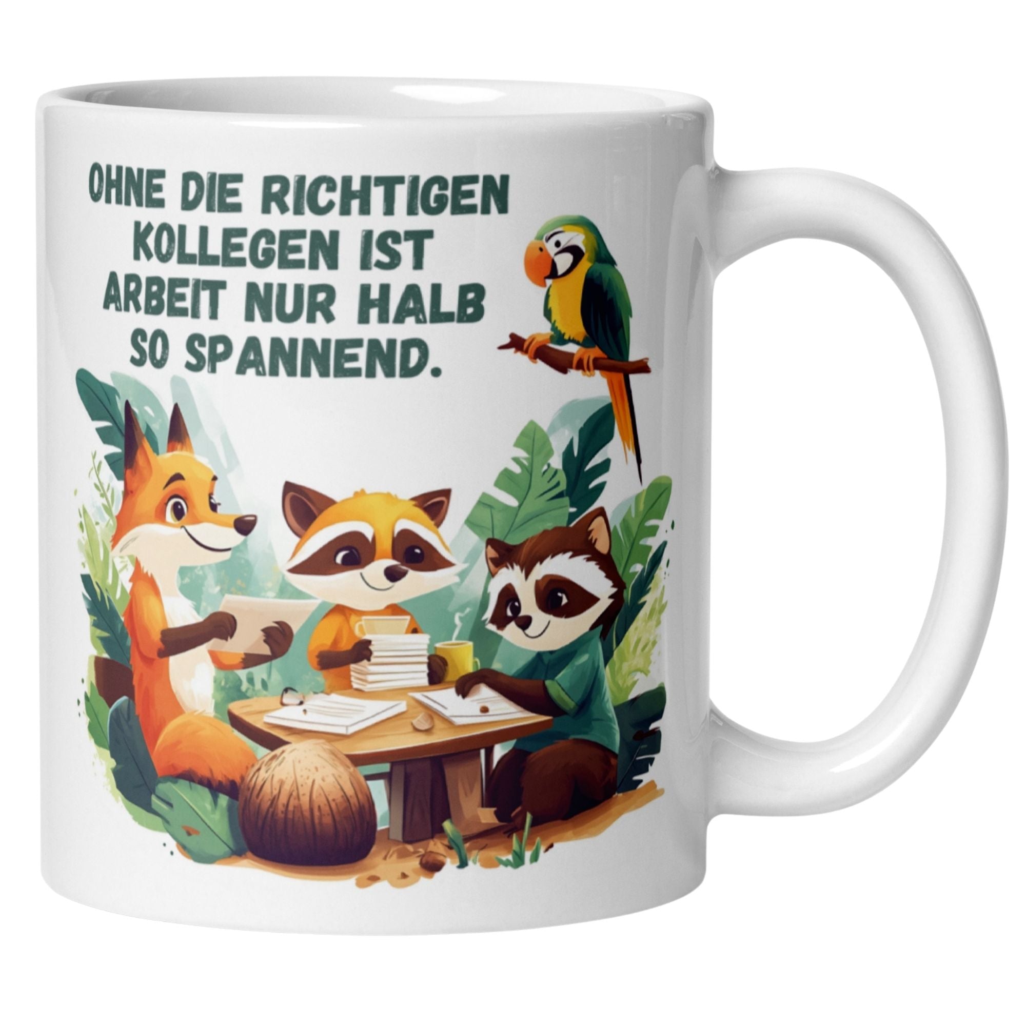 Momentals® Tasse Teamwork | Tiere & Spruch | Ohne die richtigen Kollegen • Momentals