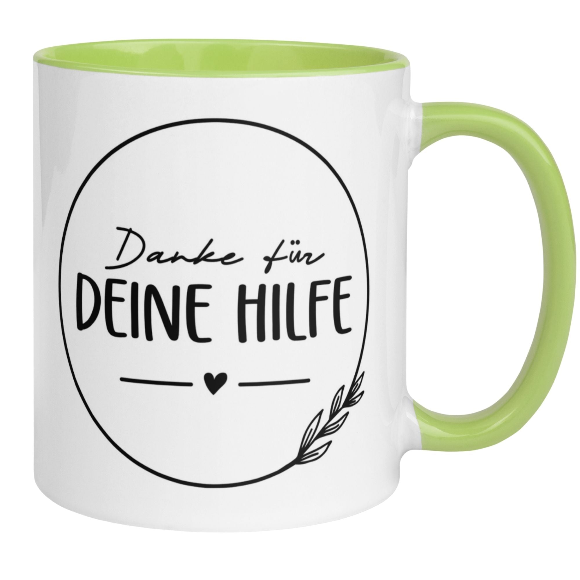 Tasse Dankeschön von Momentals mit Spruch "Danke für deine Hilfe" und modernem Design.