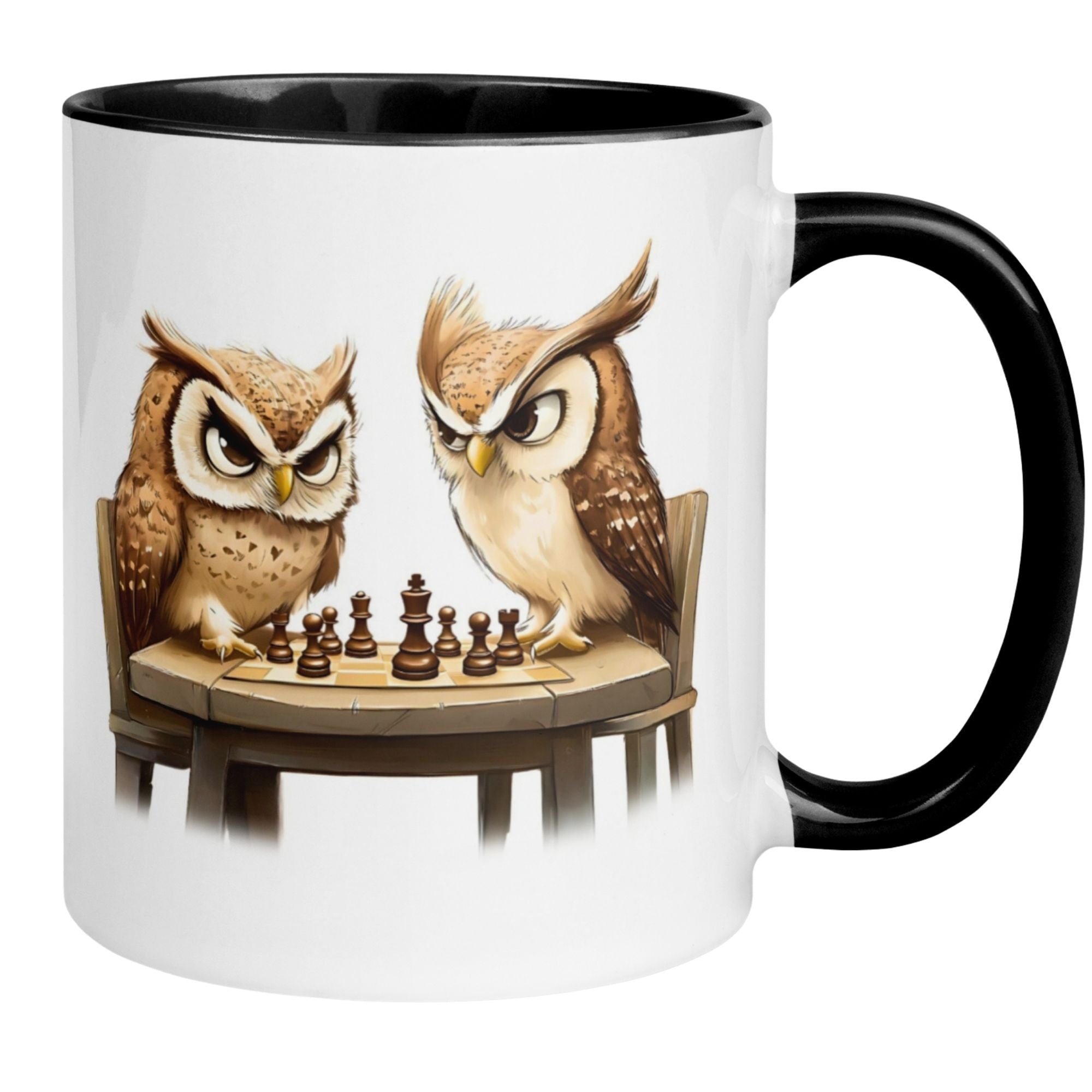 Momentals® Tasse | Eulen & Illustration | Schachduell