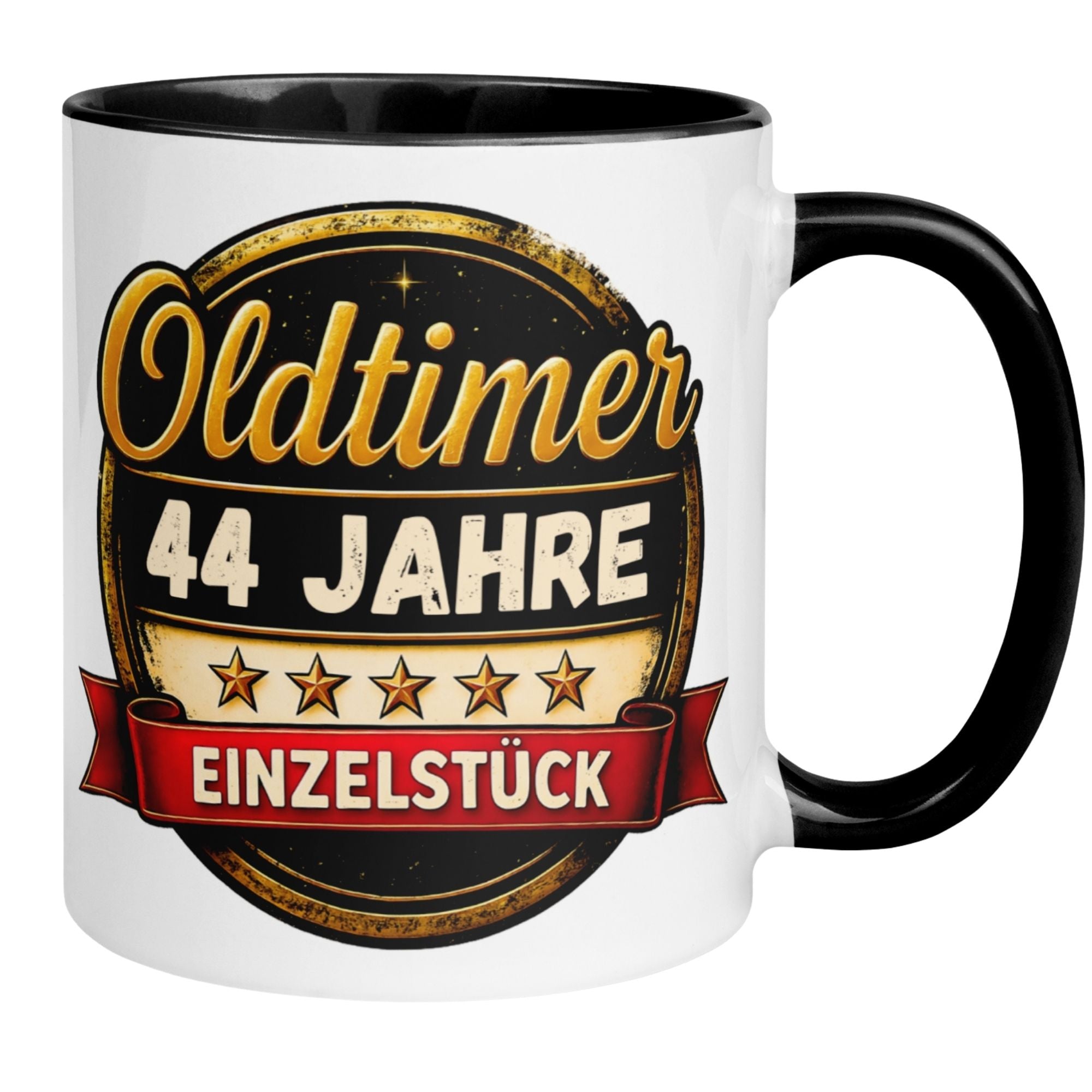 Momentals® Tasse 44. Geburtstag | Vintage & Spruch | Oldtimer 44 Jahre - Einzelstück