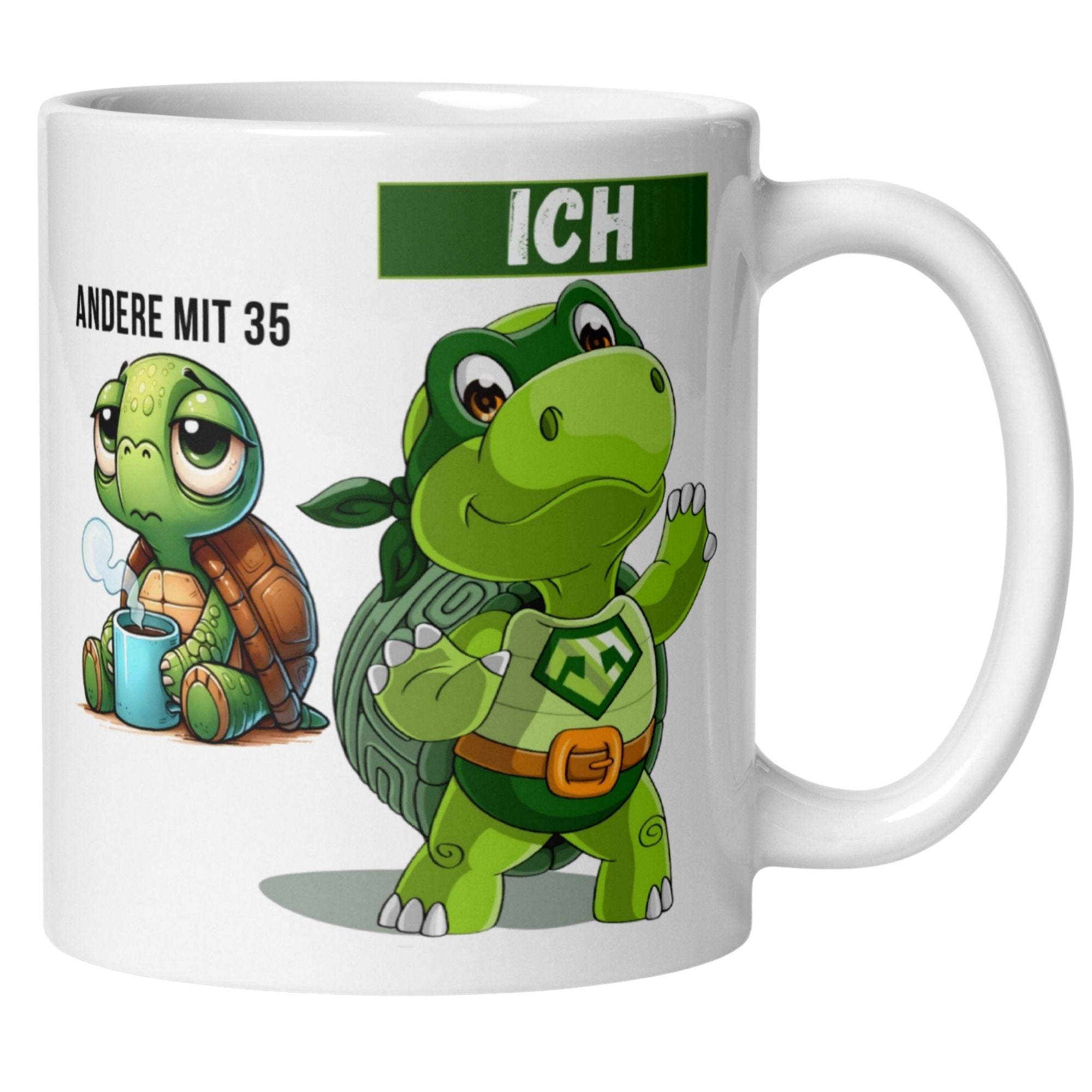 Momentals® Tasse 35. Geburtstag | Schildkröte & Spruch | Andere mit 35 und Ich