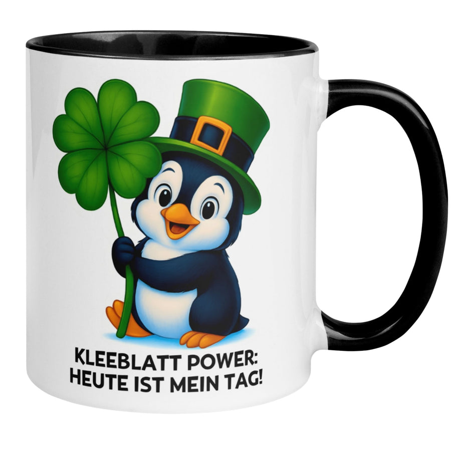 Pinguin Tasse | Kleeblatt Power - Heute ist mein Tag