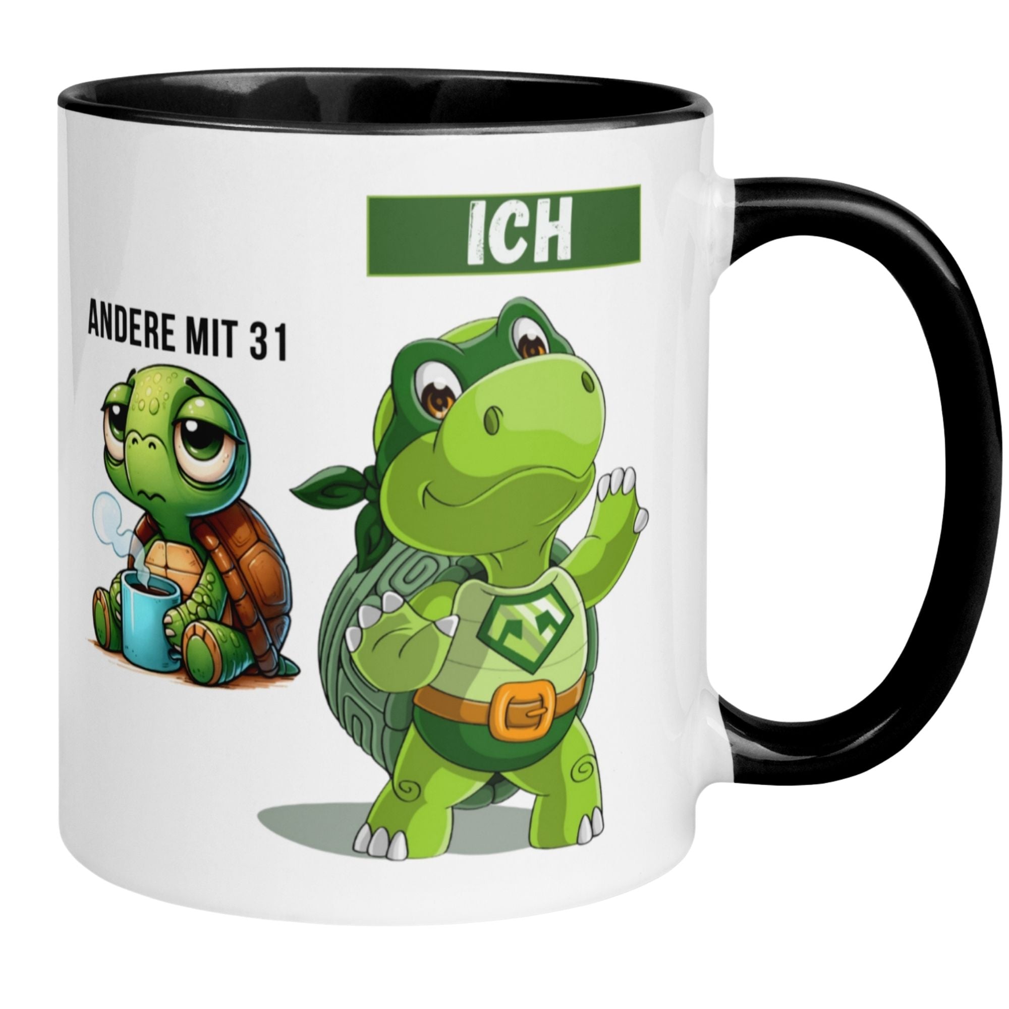 Momentals® Tasse 31. Geburtstag | Schildkröte & Spruch | Andere mit 31 und Ich