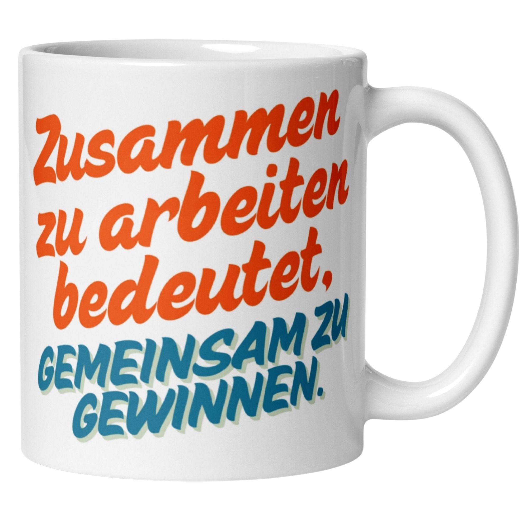 Momentals® Tasse Teamwork | Zusammen zu arbeiten bedeutet, gemeinsam zu gewinnen • Momentals